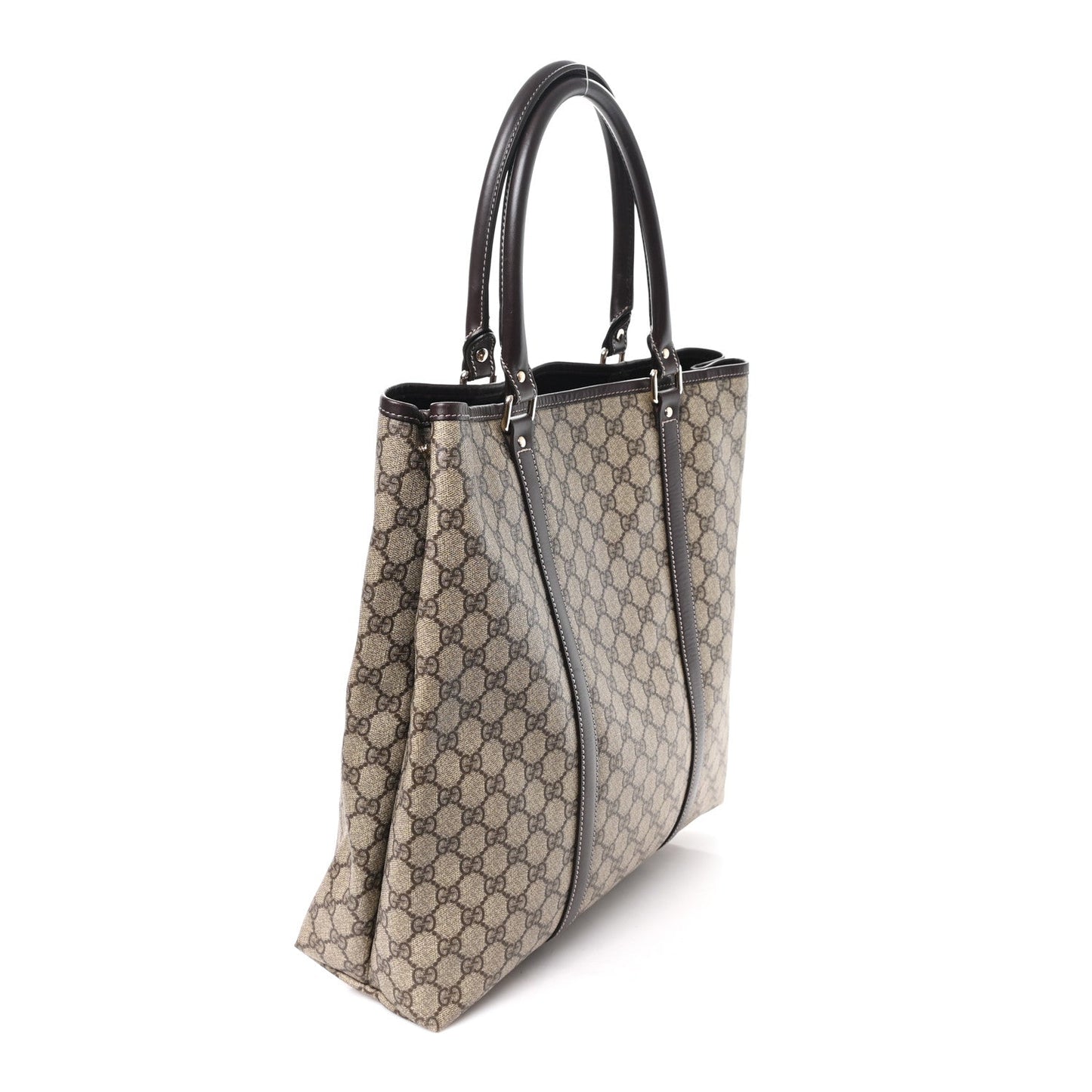 GG Plus Monogram Joy Vertical Tote Dark Brown