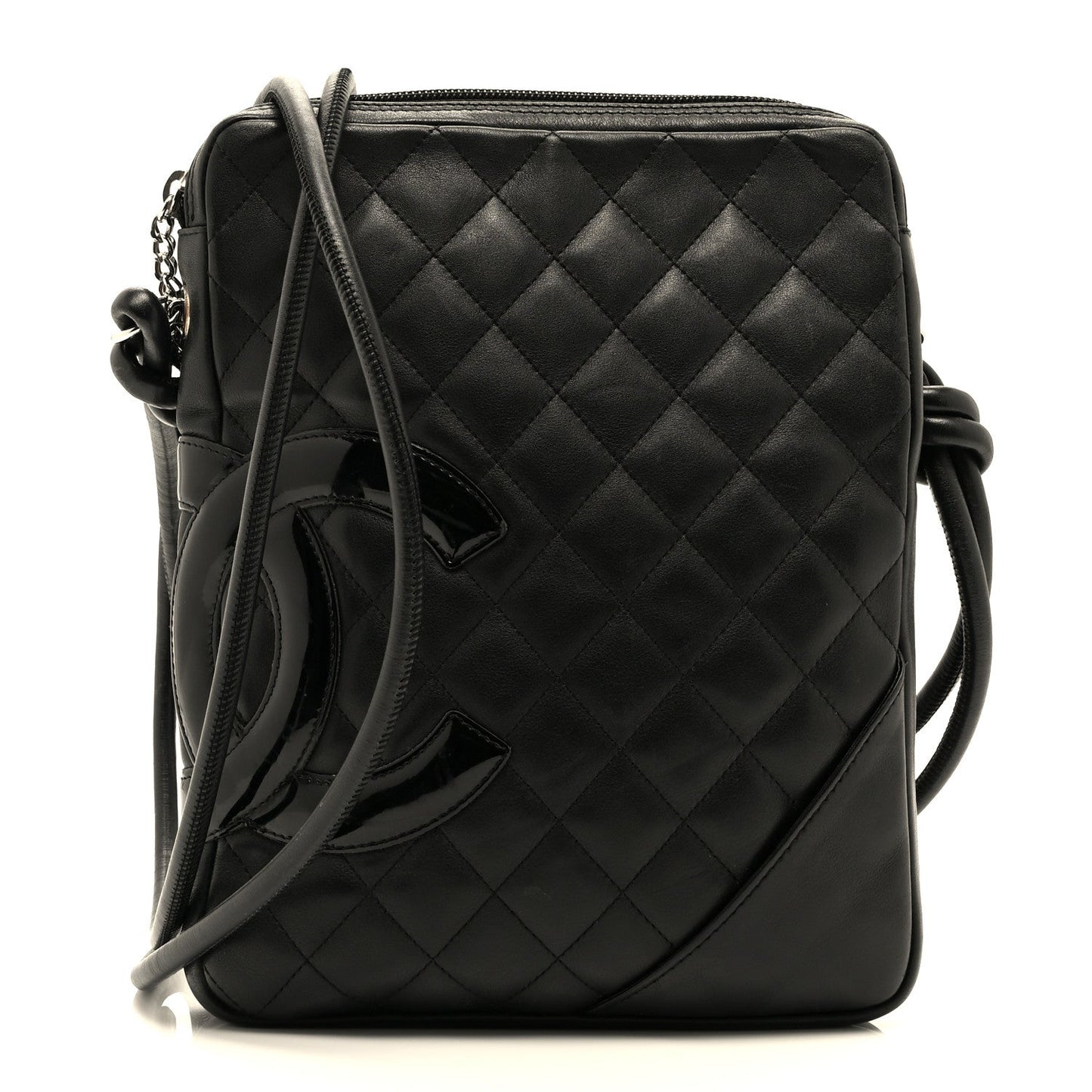 Calfskin Quilted Medium Cambon Messenger Black