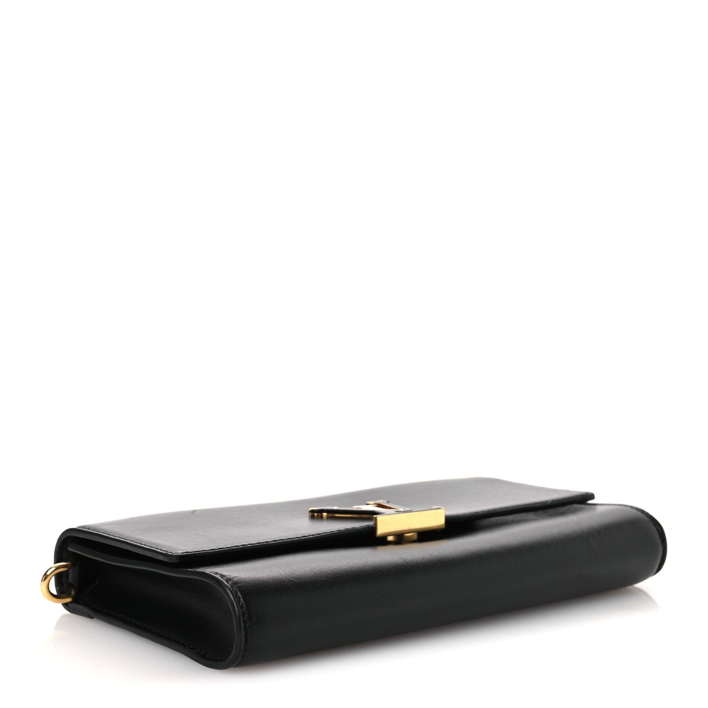 Calfskin LV Wallet On Chain Capucines Black
