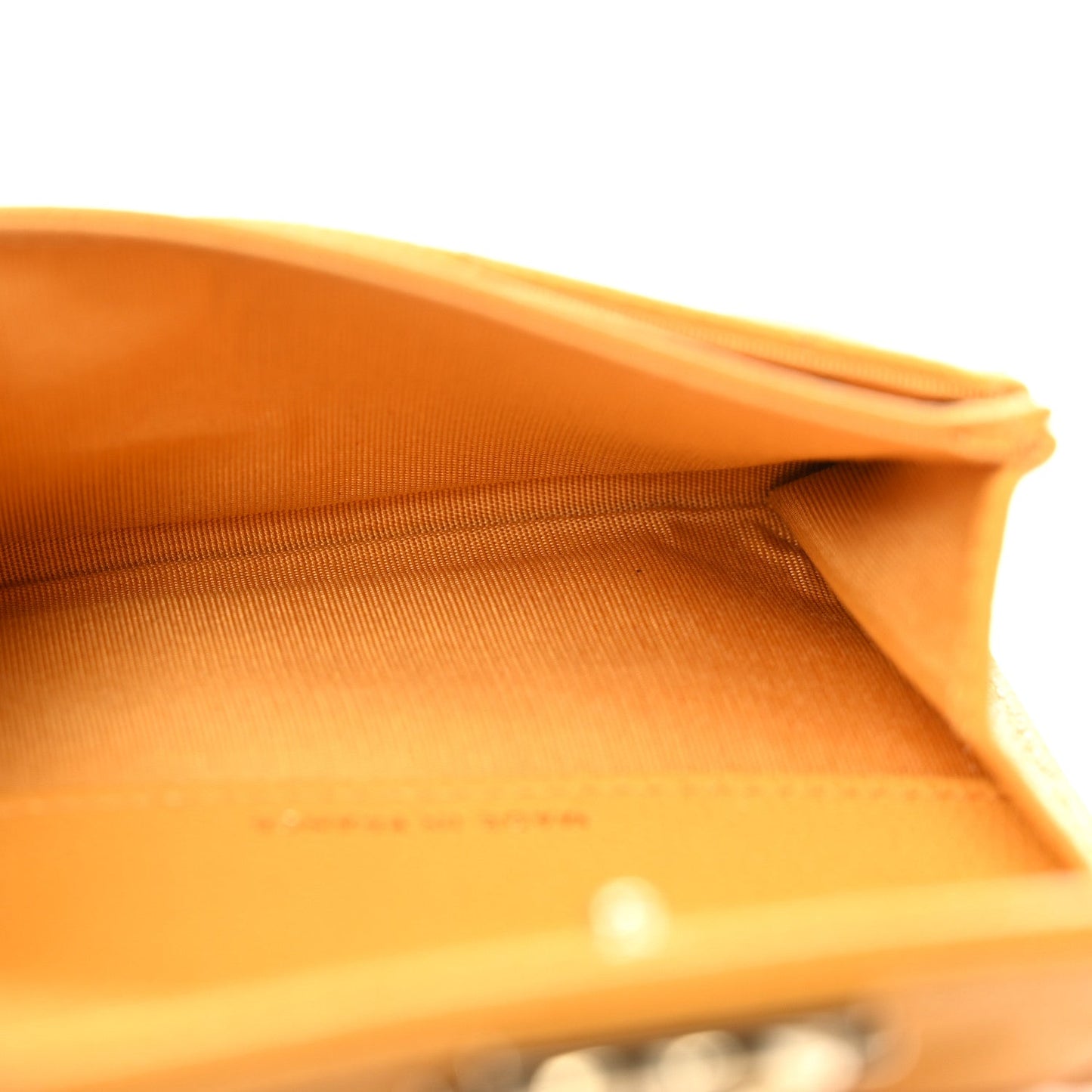 Caviar Quilted Boy Flap Card Holder Yellow