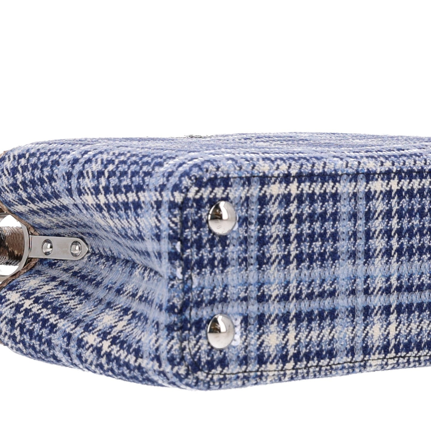 Tweed Sequins Snakeskin Capucines BB Blue