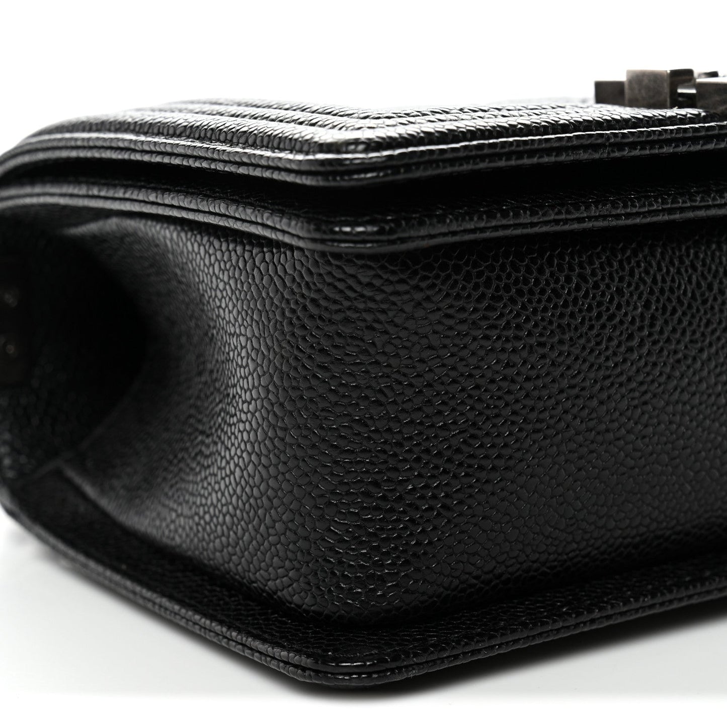 Caviar Quilted Small Boy Flap Black