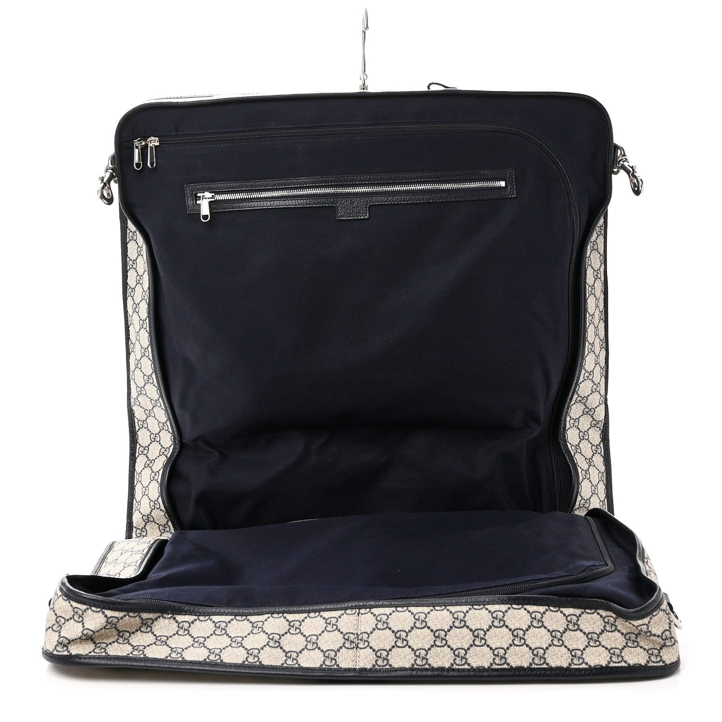 GG Supreme Monogram Web Savoy Garment Bag Beige Blue