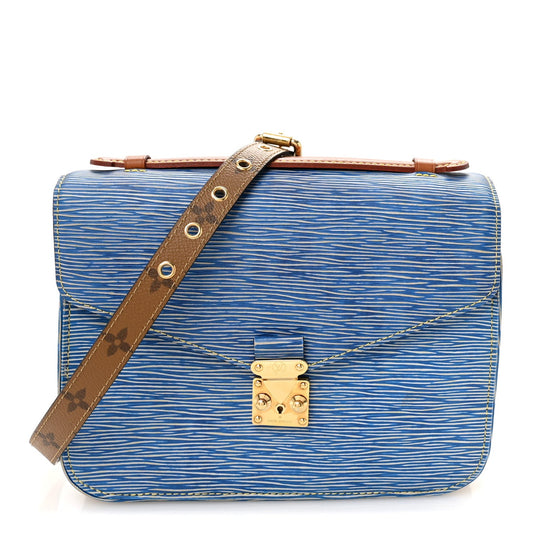 Epi Reverse Monogram Pochette Metis Denim Light
