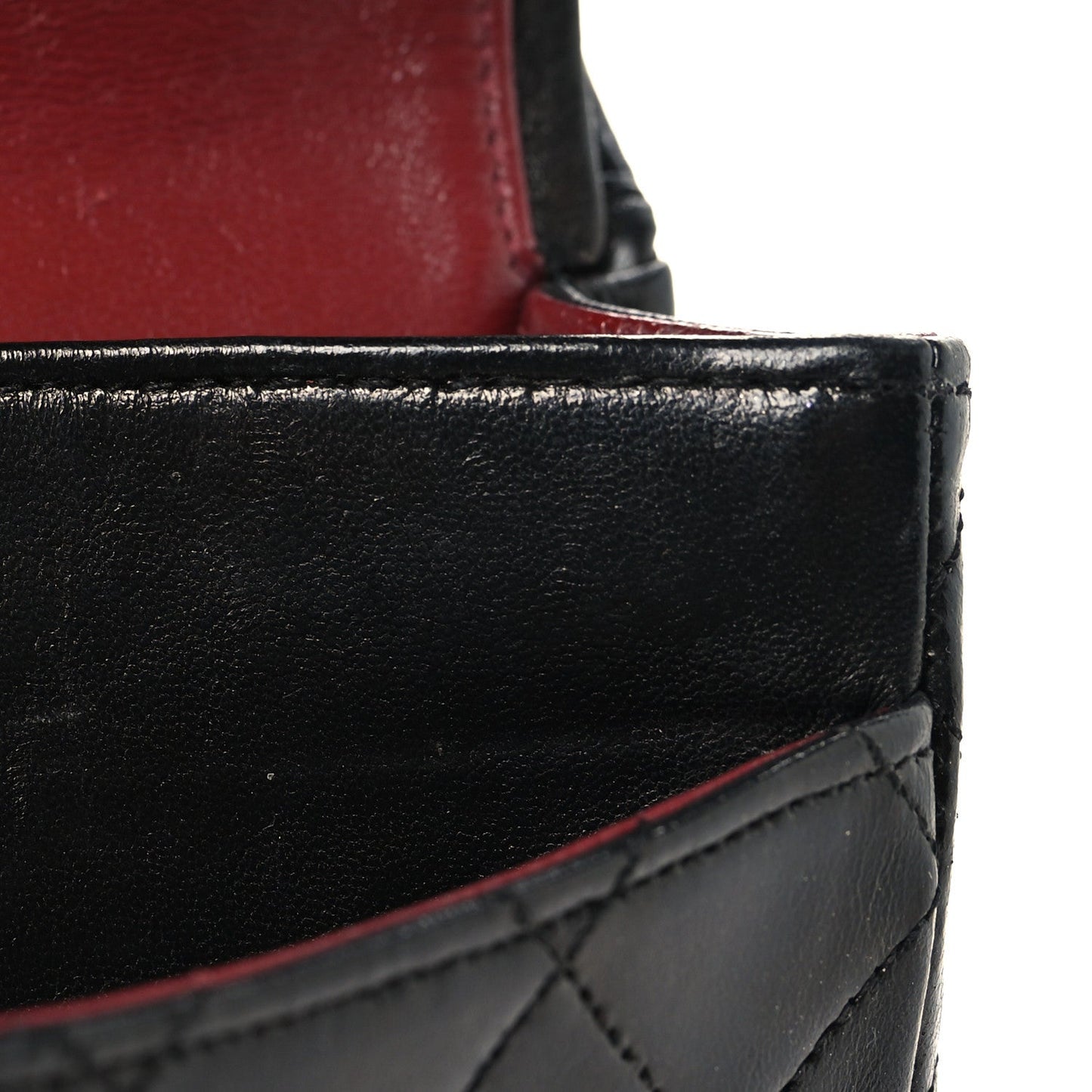 Lambskin Quilted Small Double Flap Black