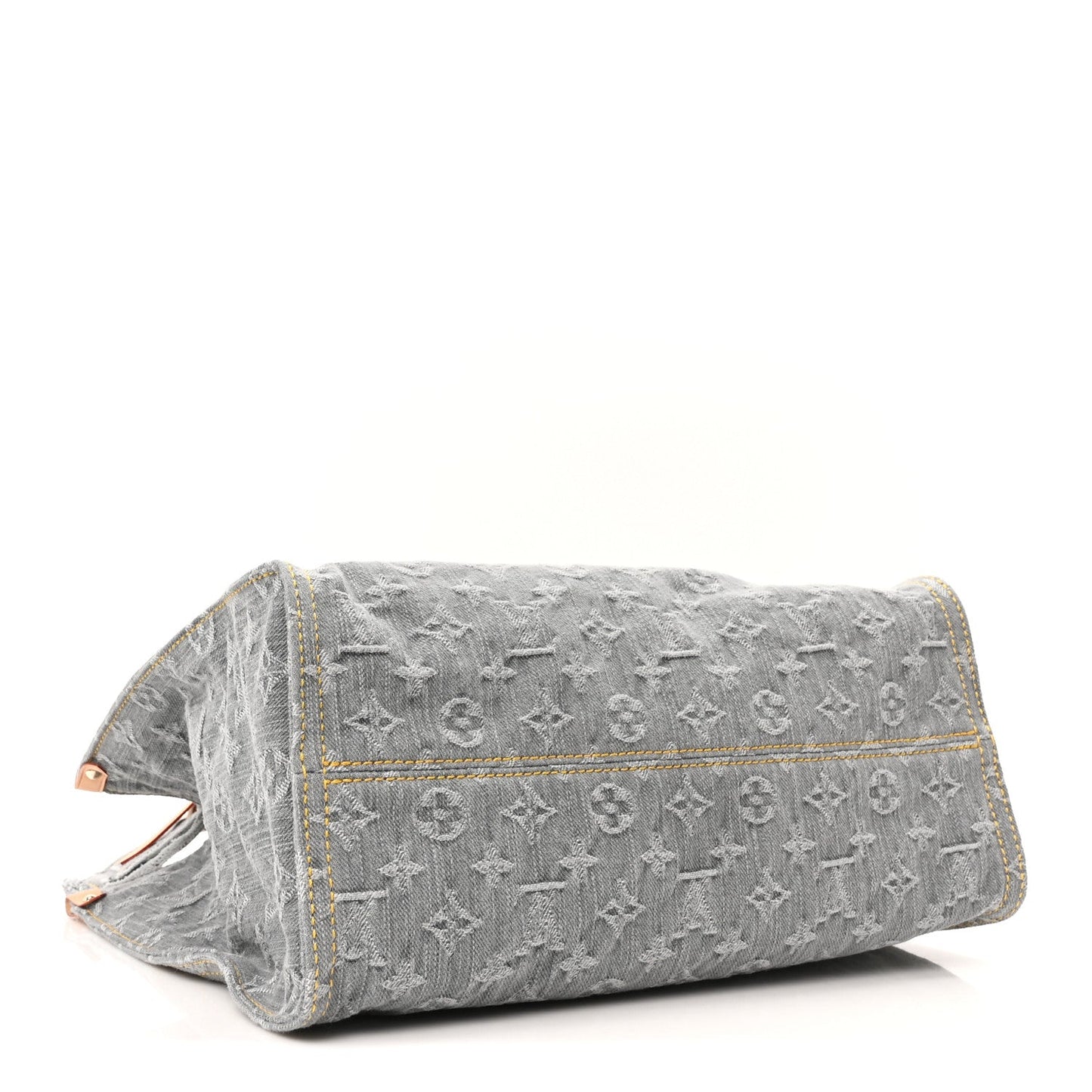 Monogram Denim Onthego MM Washed Gray