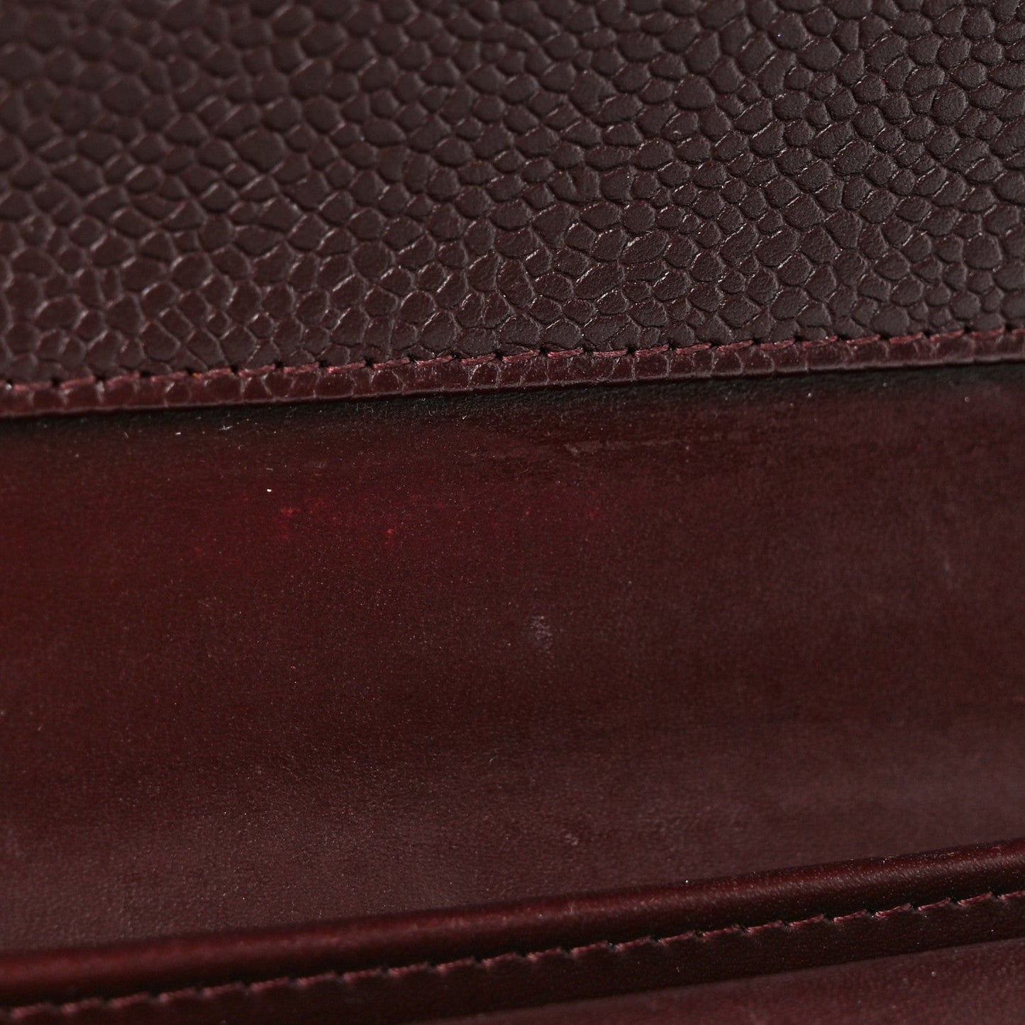 Caviar Quilted Large Flap Wallet Burgundy