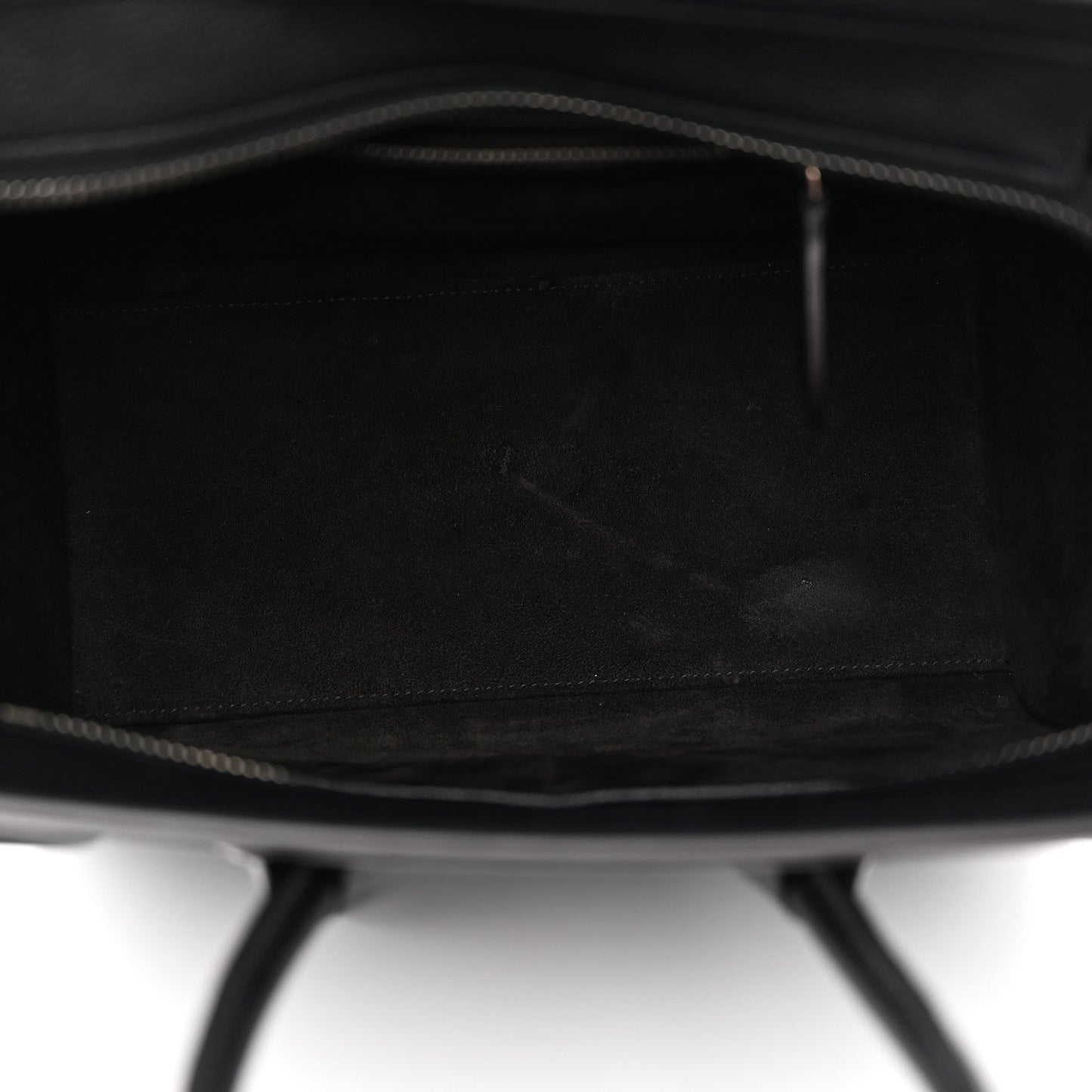 Drummed Calfskin Micro Luggage Black