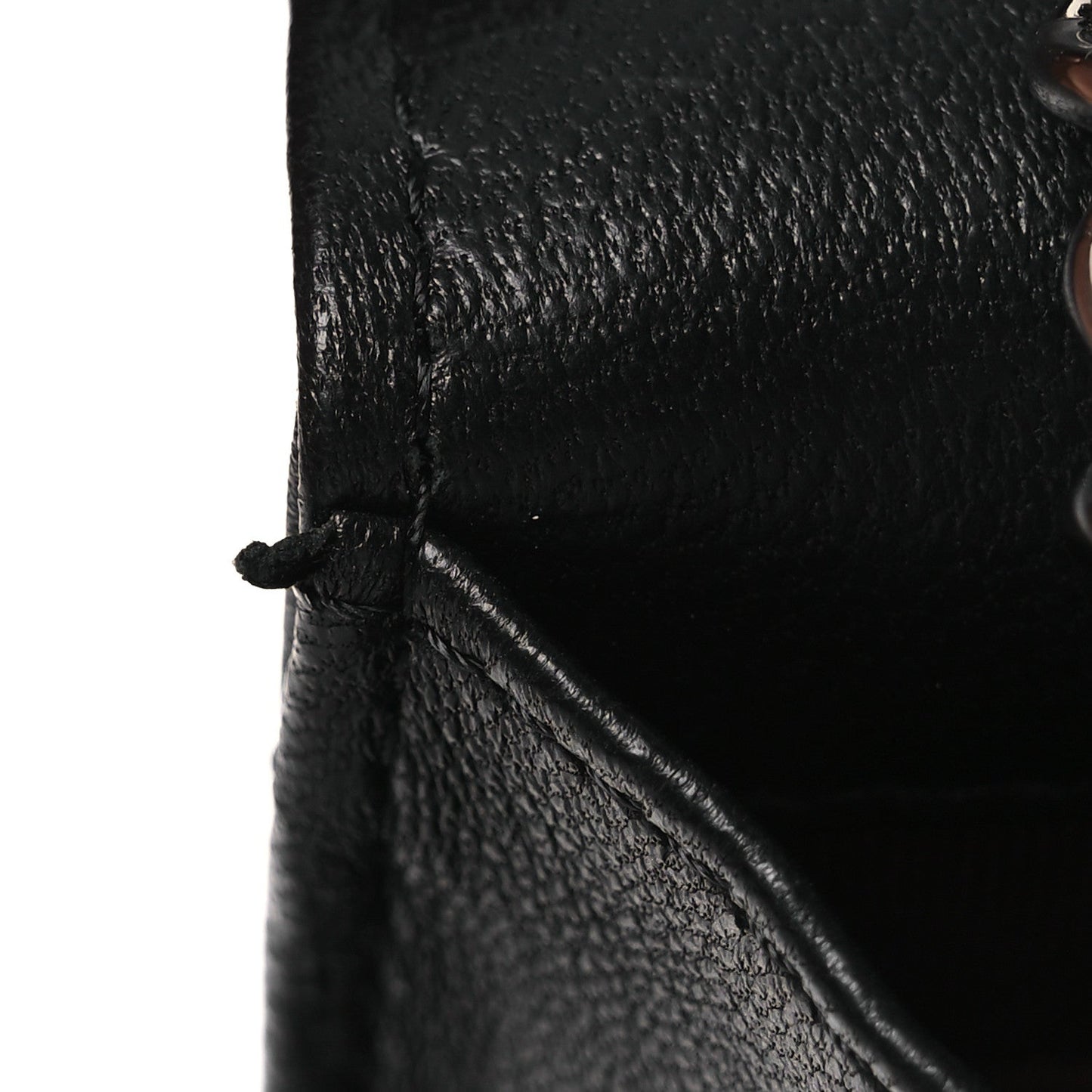 Lambskin Quilted Wallet On Chain WOC Black