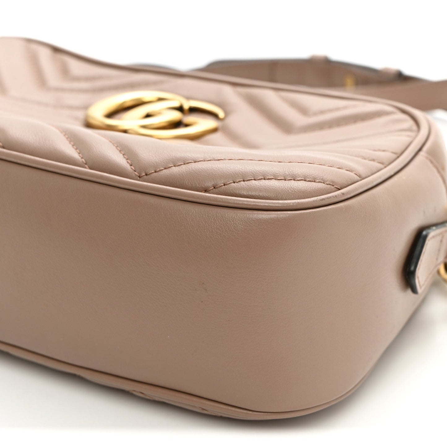 Calfskin Matelasse Small GG Marmont Chain Shoulder Bag Porcelain Rose