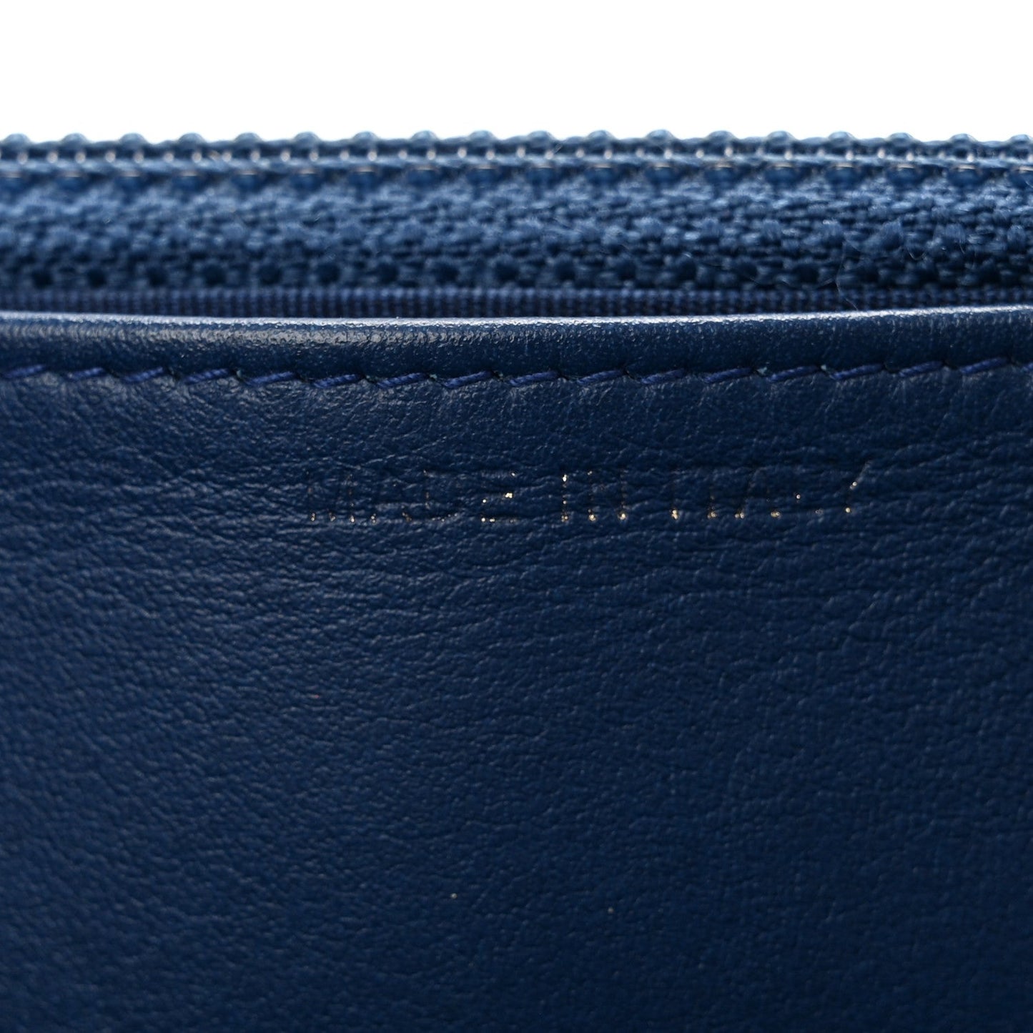 Caviar Quilted Boy Wallet On Chain WOC Dark Blue