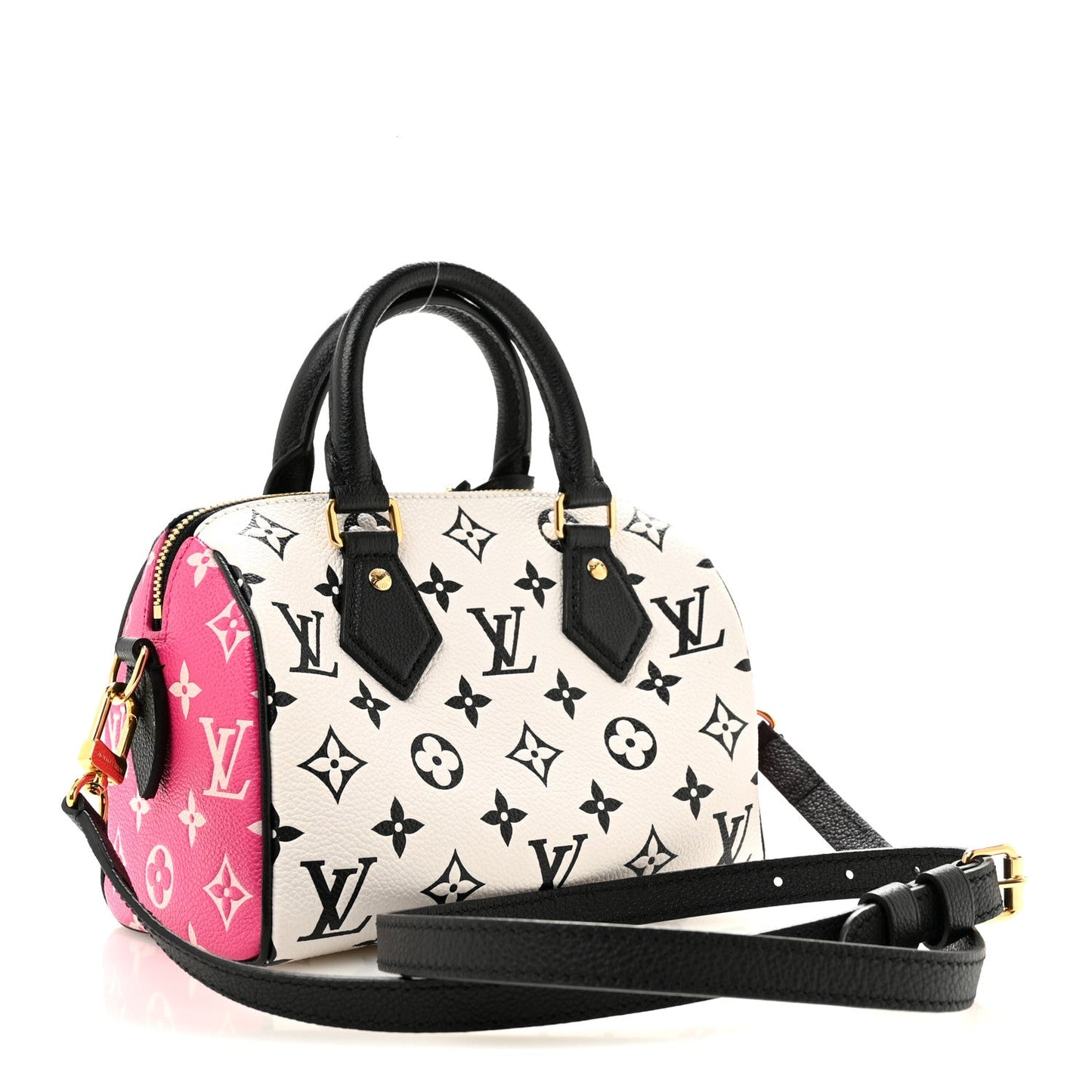 Empreinte Monogram Spring in the City Speedy Bandouliere 20 Black White Pink