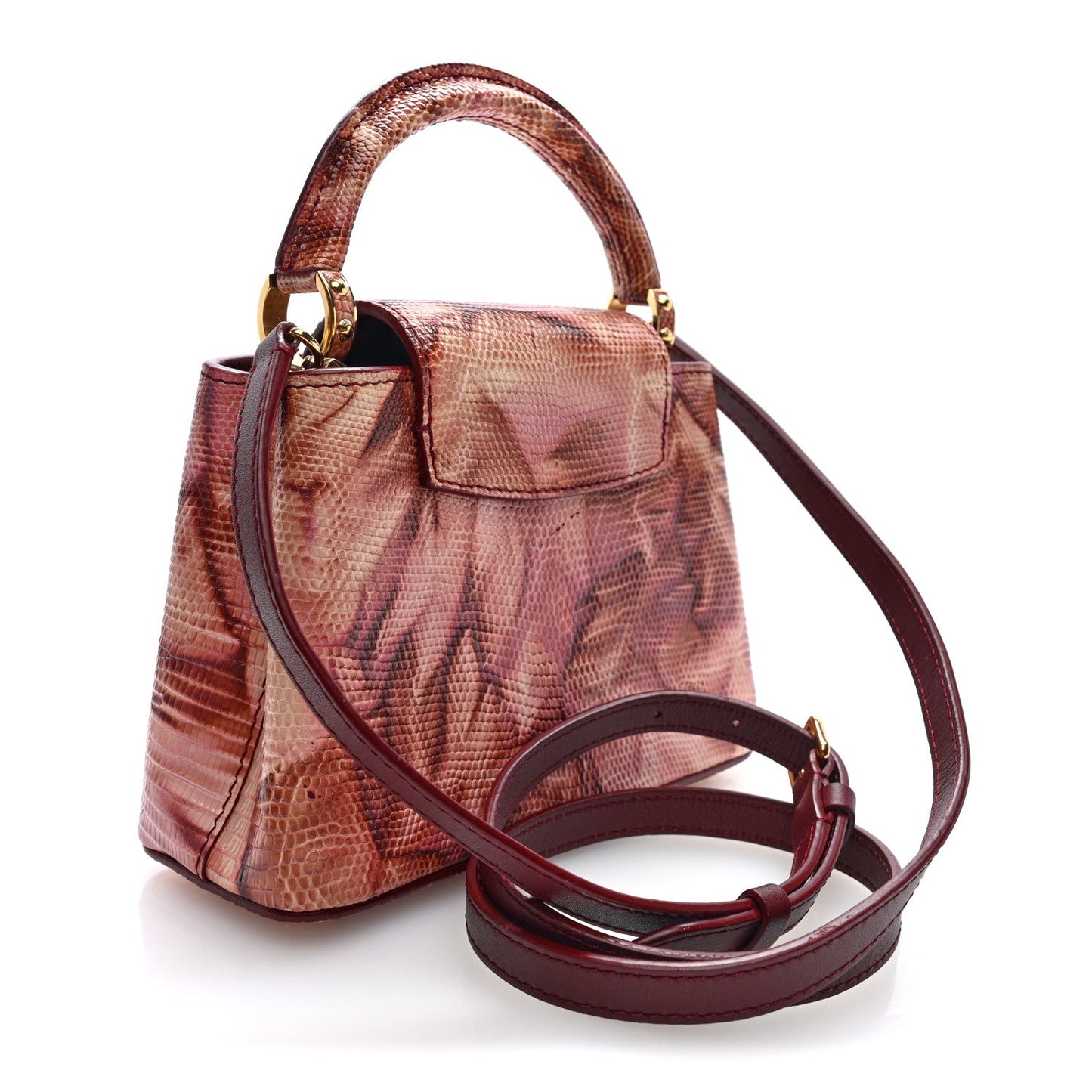 Lizard Mini Capucines Pink Multicolor