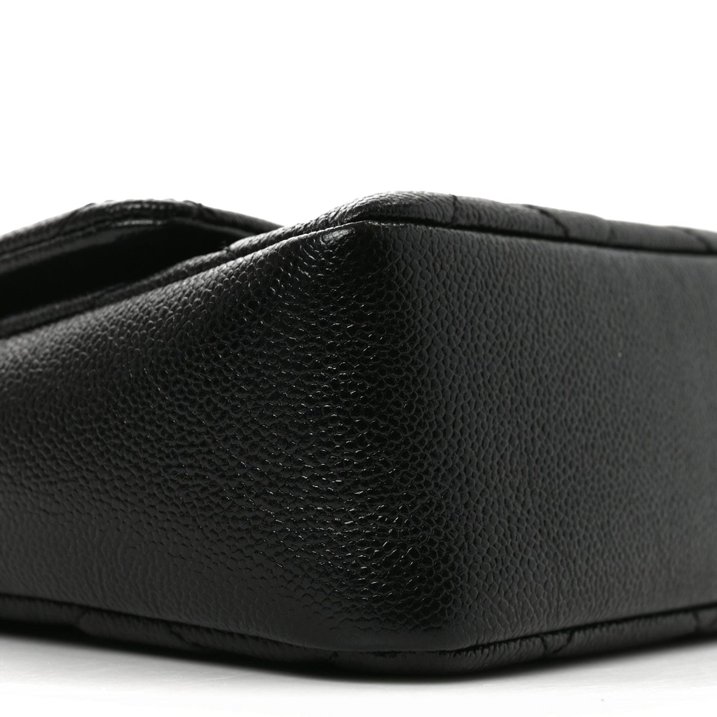 Shiny Caviar Quilted Small Chain Melody Flap Black