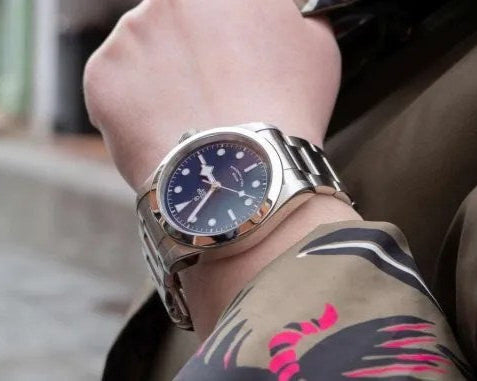 Tudor Black Bay Automatic Blue Dial Silver Steel Strap Watch for Men - M79540-0004