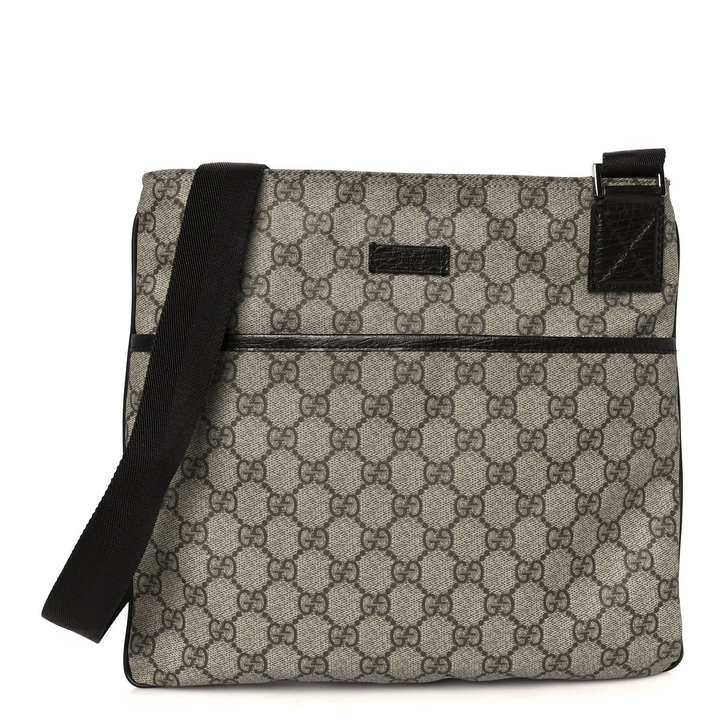 GG Plus Monogram Medium Flat Messenger Bag Dark Brown