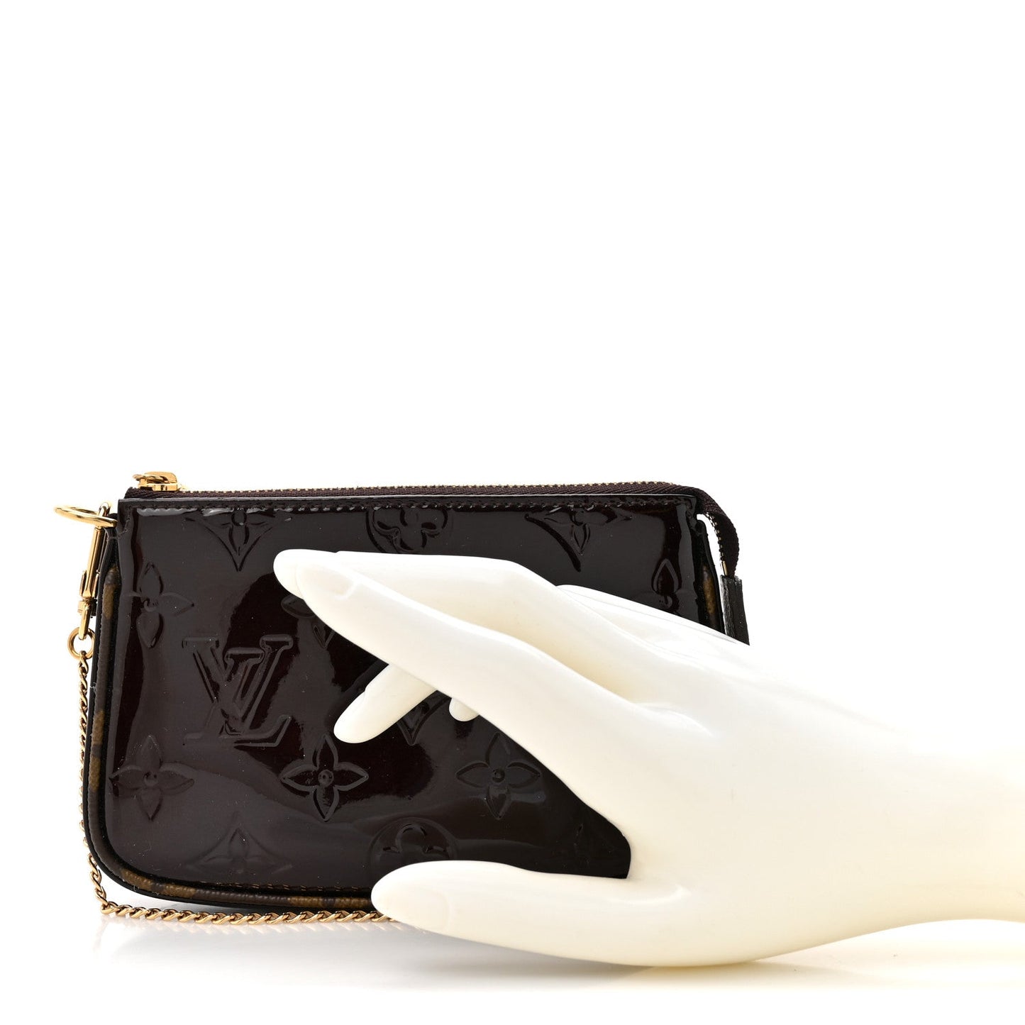 Vernis Monogram Mini Pochette Accessories Amarante