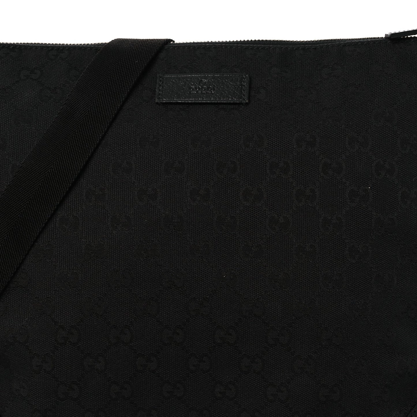 Monogram Flat Messenger Bag Black