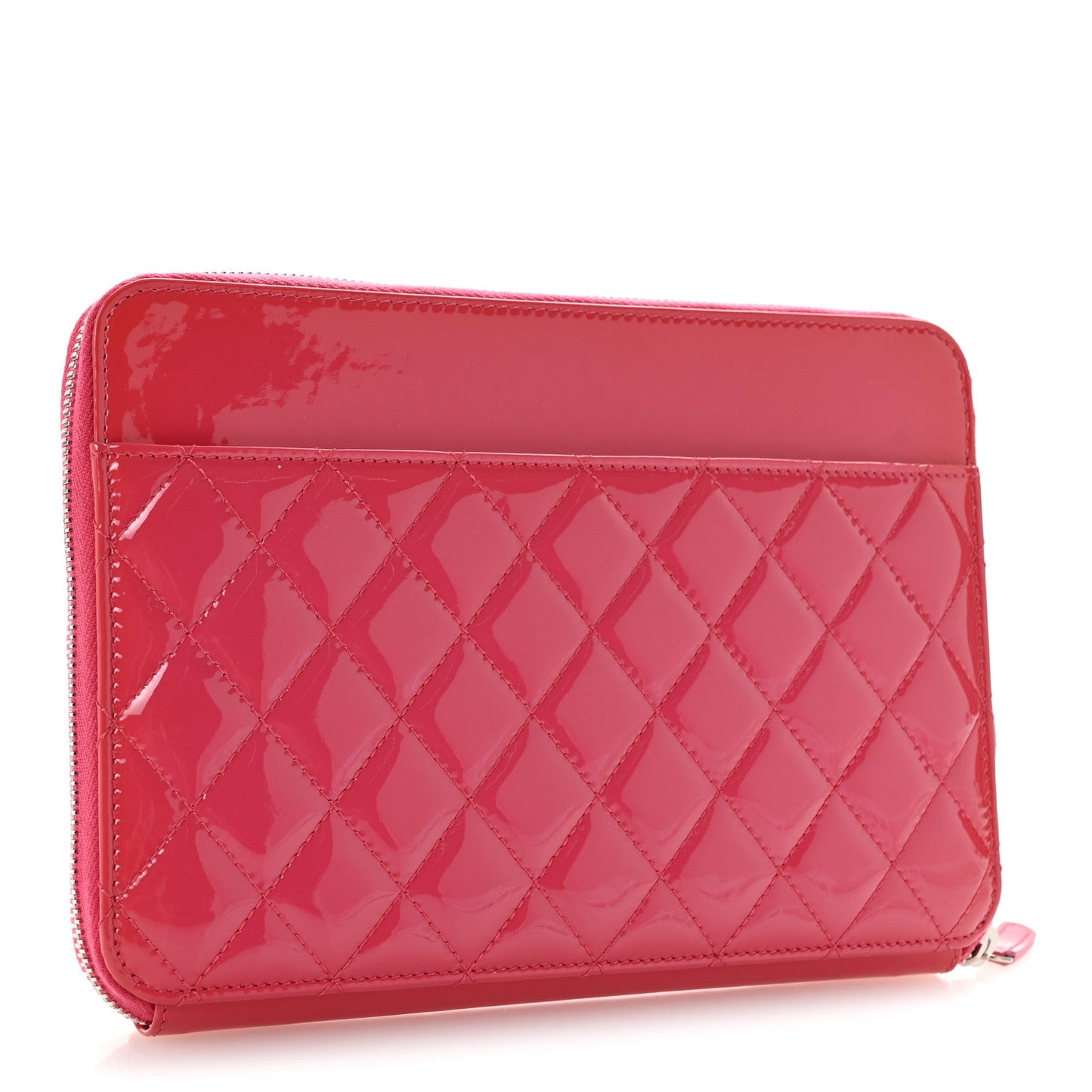 Patent Quilted Organizer Pouch Pink