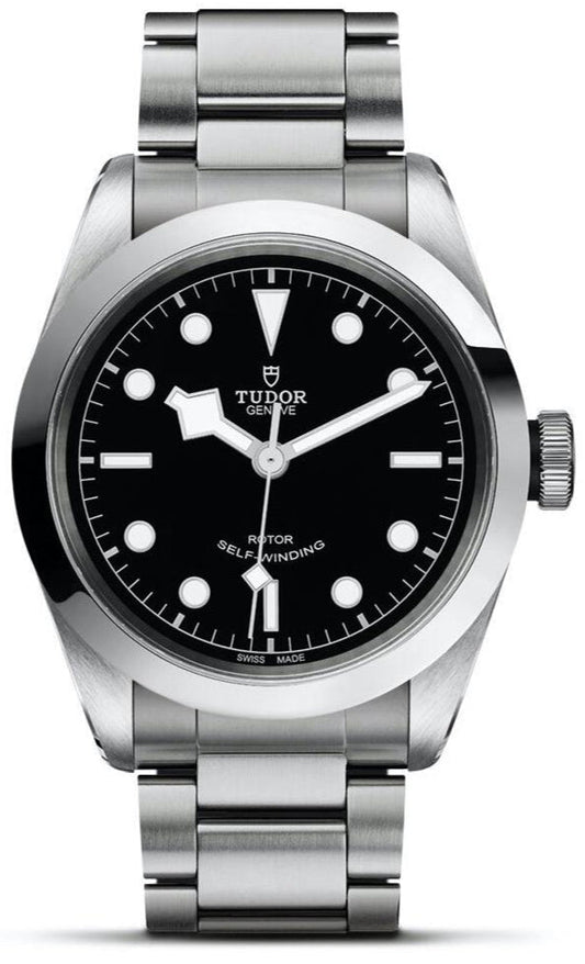 Tudor Black Bay Automatic Black Dial Silver Steel Strap Watch for Men - M79540-0001