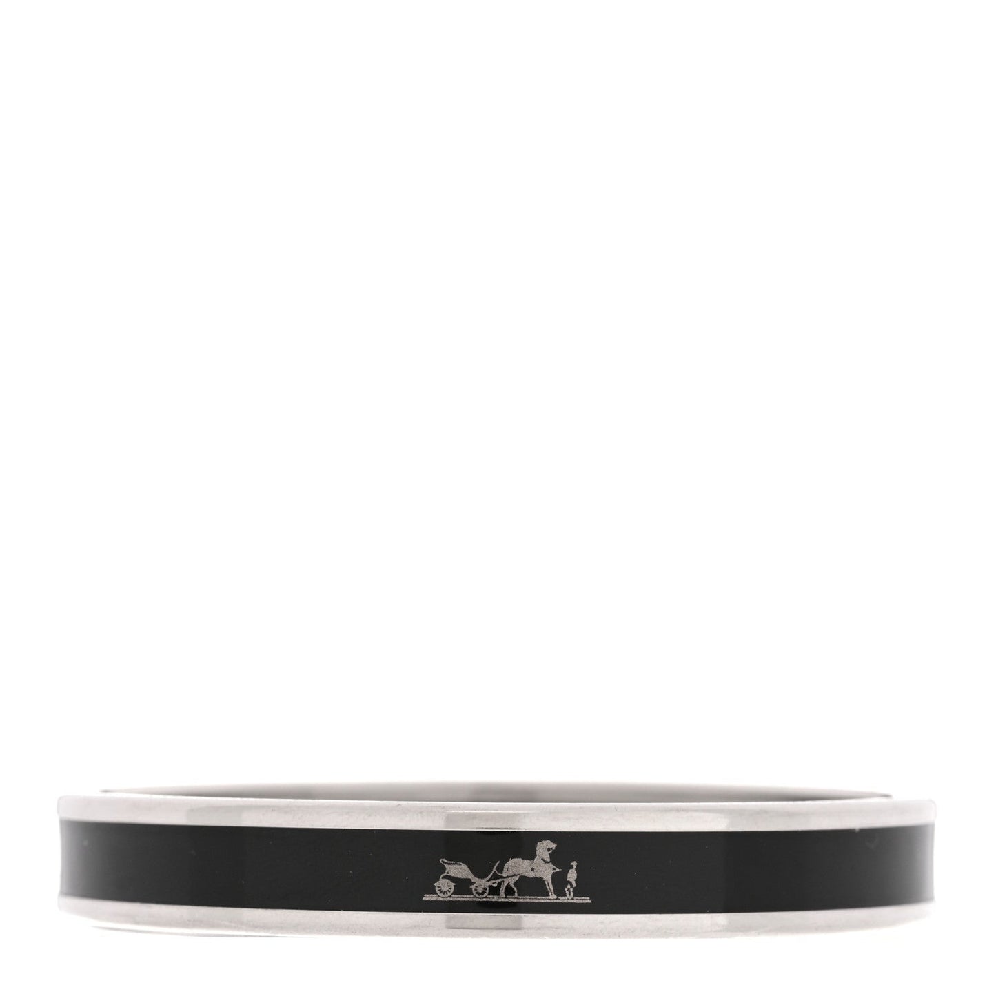 Enamel Printed Narrow Caleche Bracelet Black