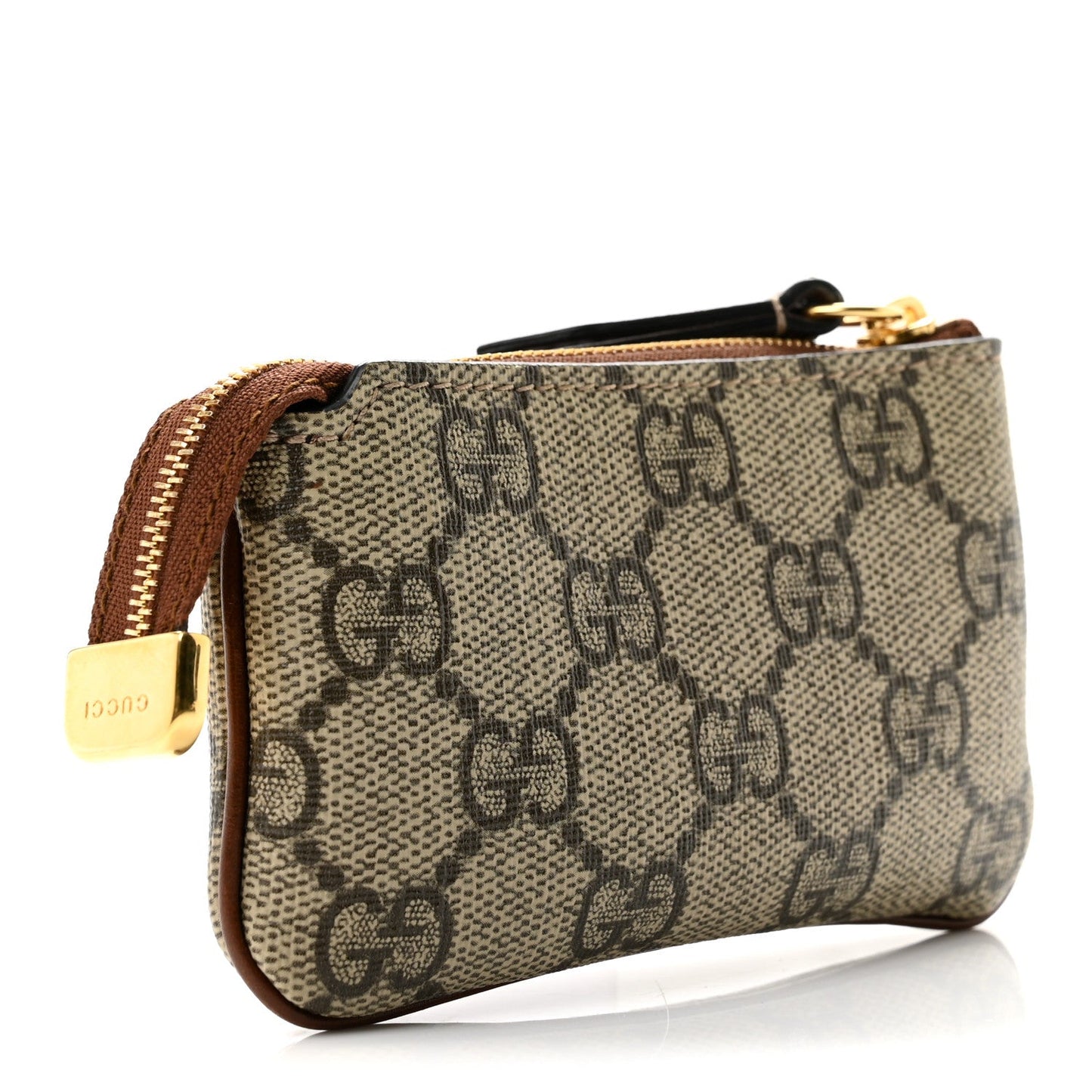 GG Supreme Monogram Key Case Beige Ebony Cuir