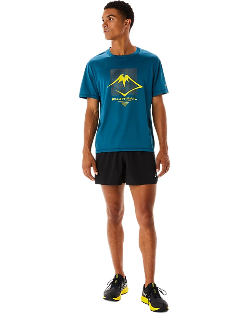 Men's Fujitrail Logo Shorts Sleeve Top: Turquoise