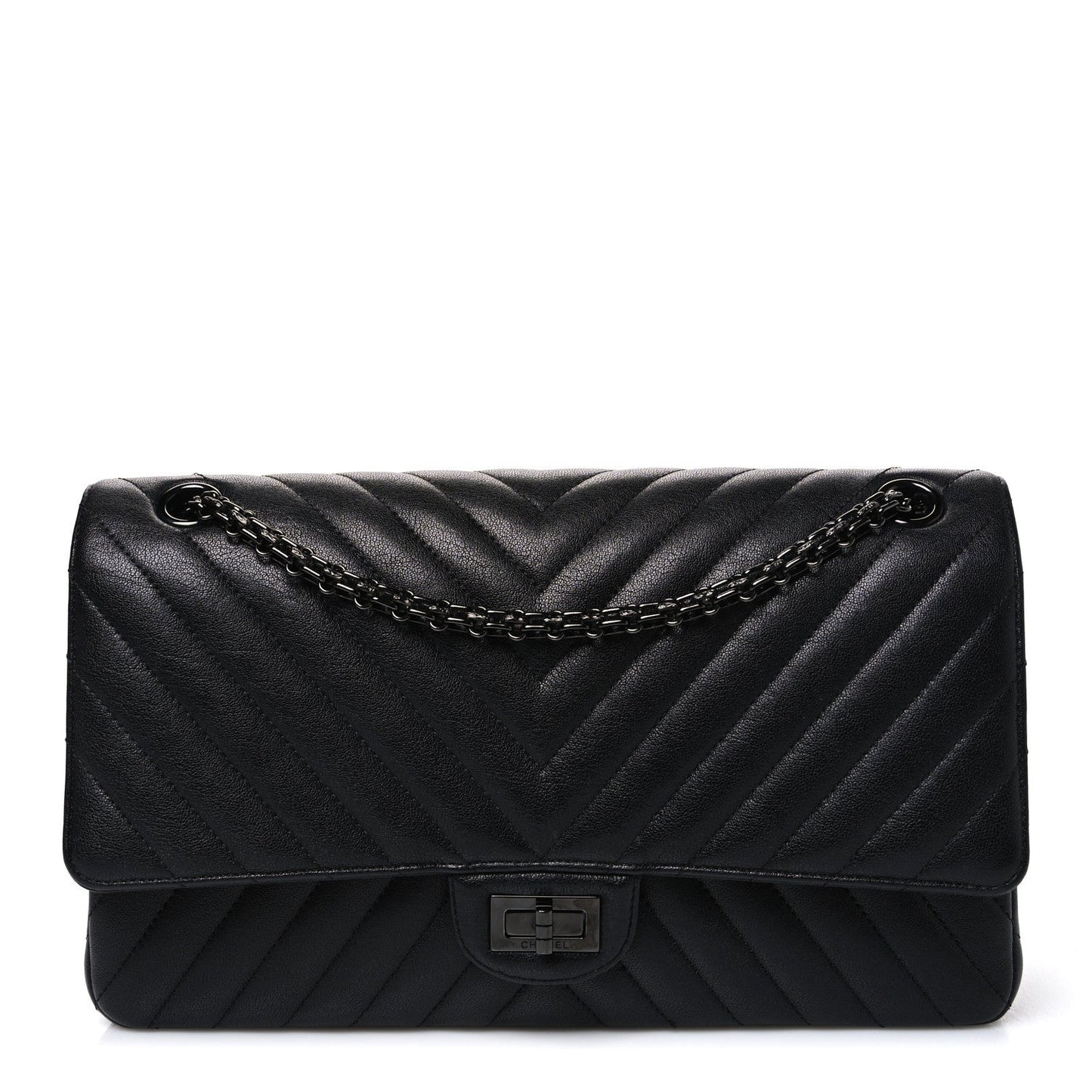 Sheepskin Chevron Quilted 2.55 Reissue 226 Flap So Black