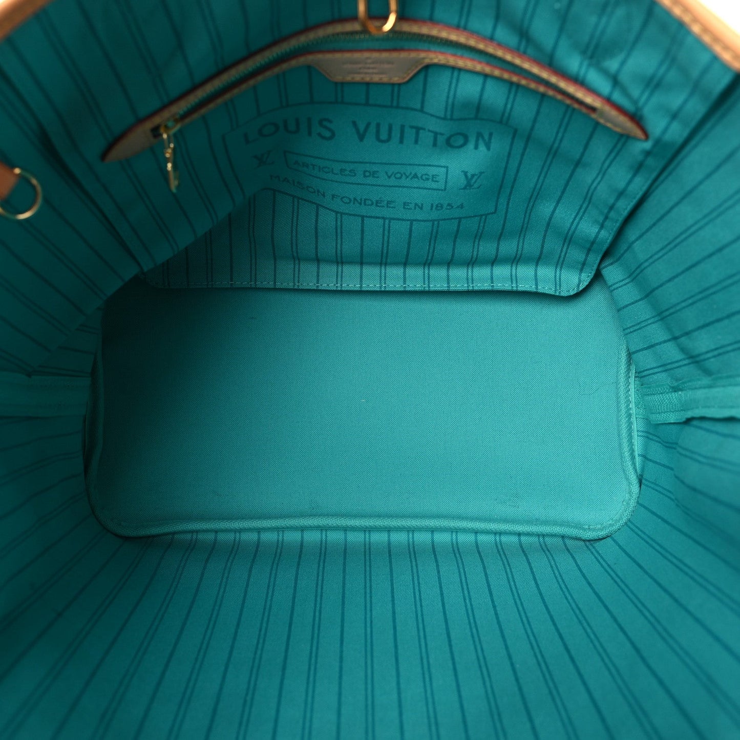 Monogram V Neverfull MM Turquoise