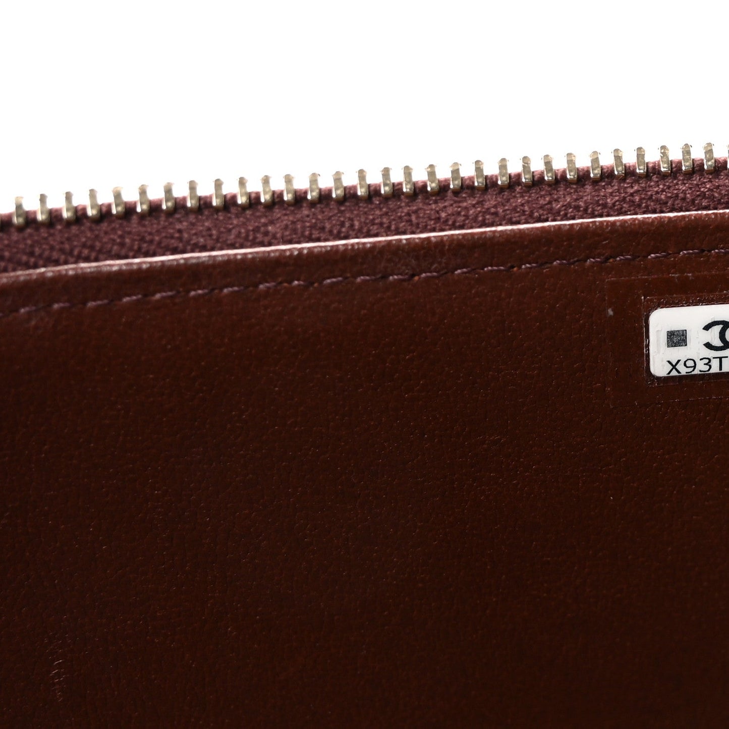Lambskin Quilted Small Top Handle Vanity Case With Chain Dark Brown