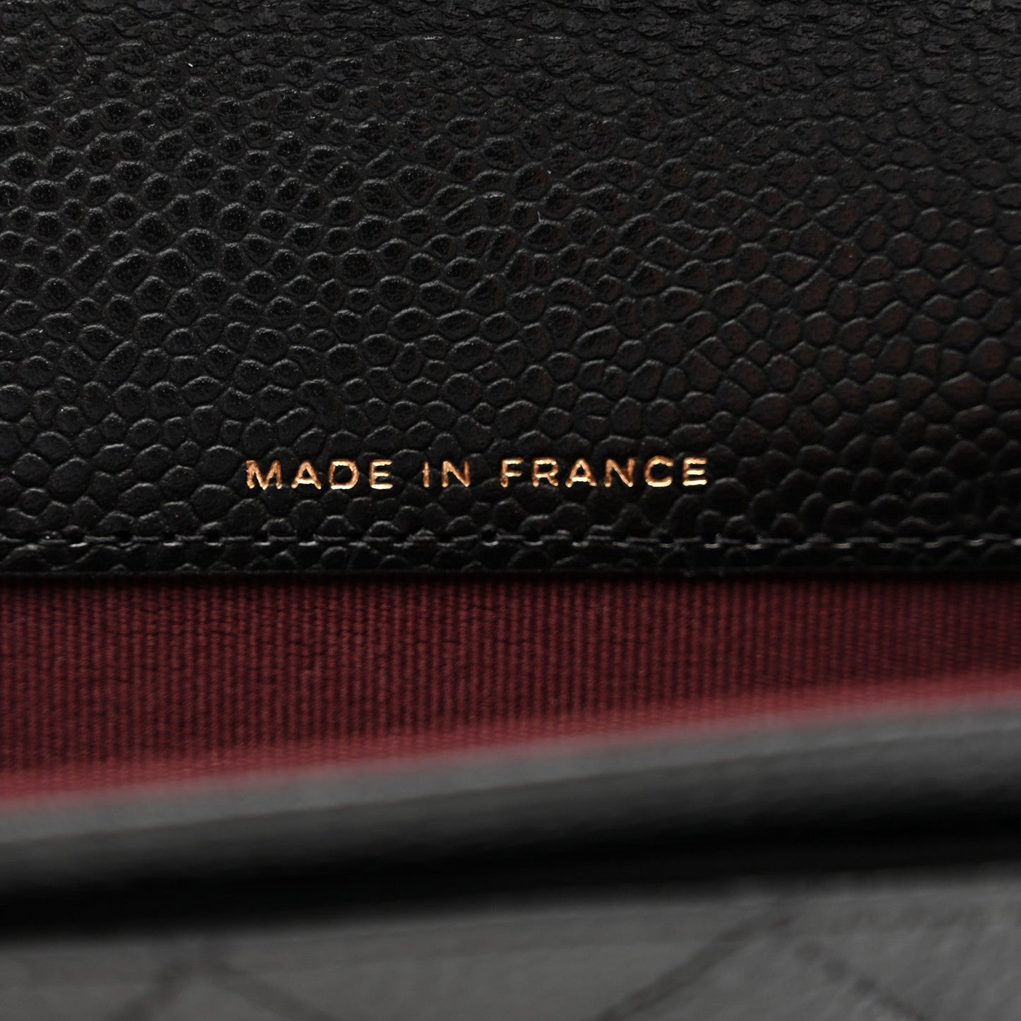 Caviar Quilted Flap Card Holder Wallet Black