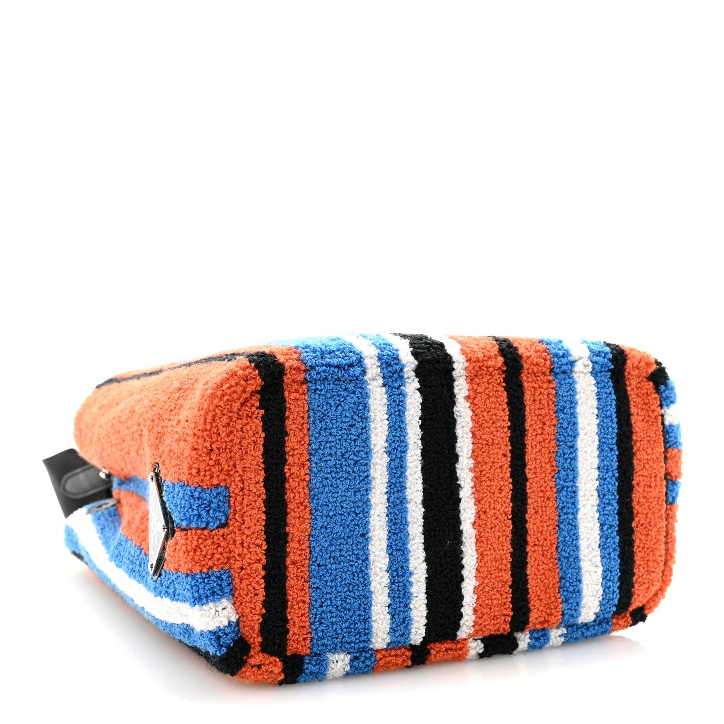 Terry Cloth Small Stripe Tote Arancio