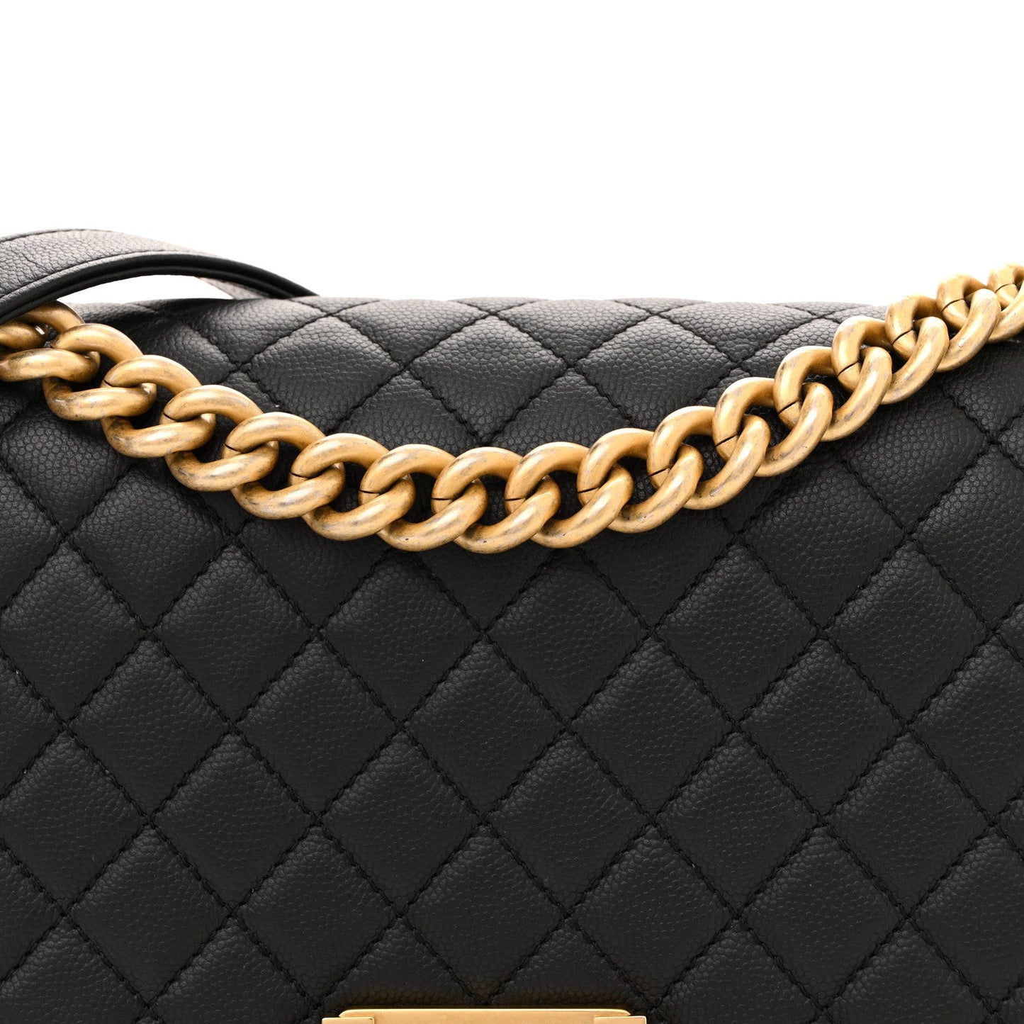 Caviar Quilted Medium Boy Flap Black