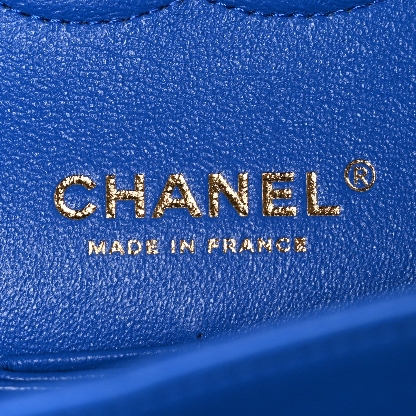 Lambskin Quilted Medium Double Flap Blue
