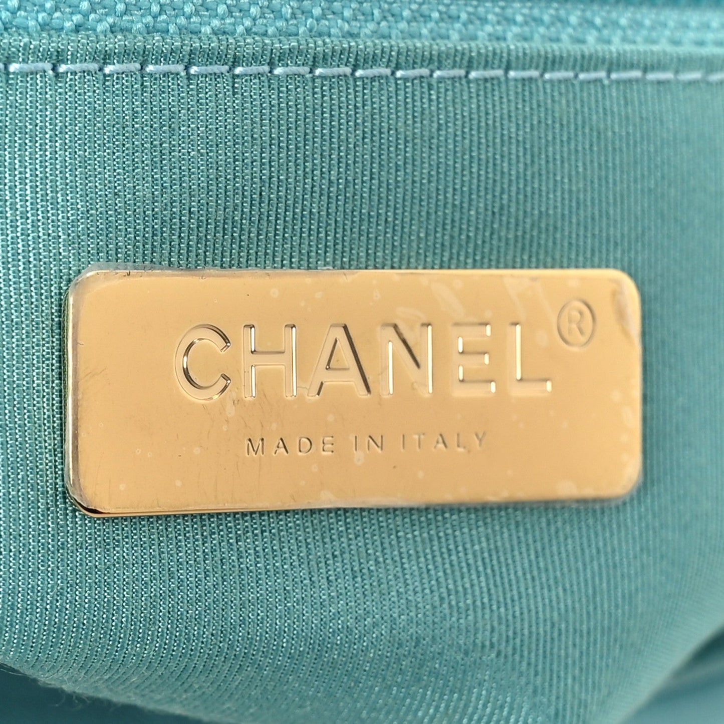 Lambskin Quilted Large Chanel 19 Flap Light Blue