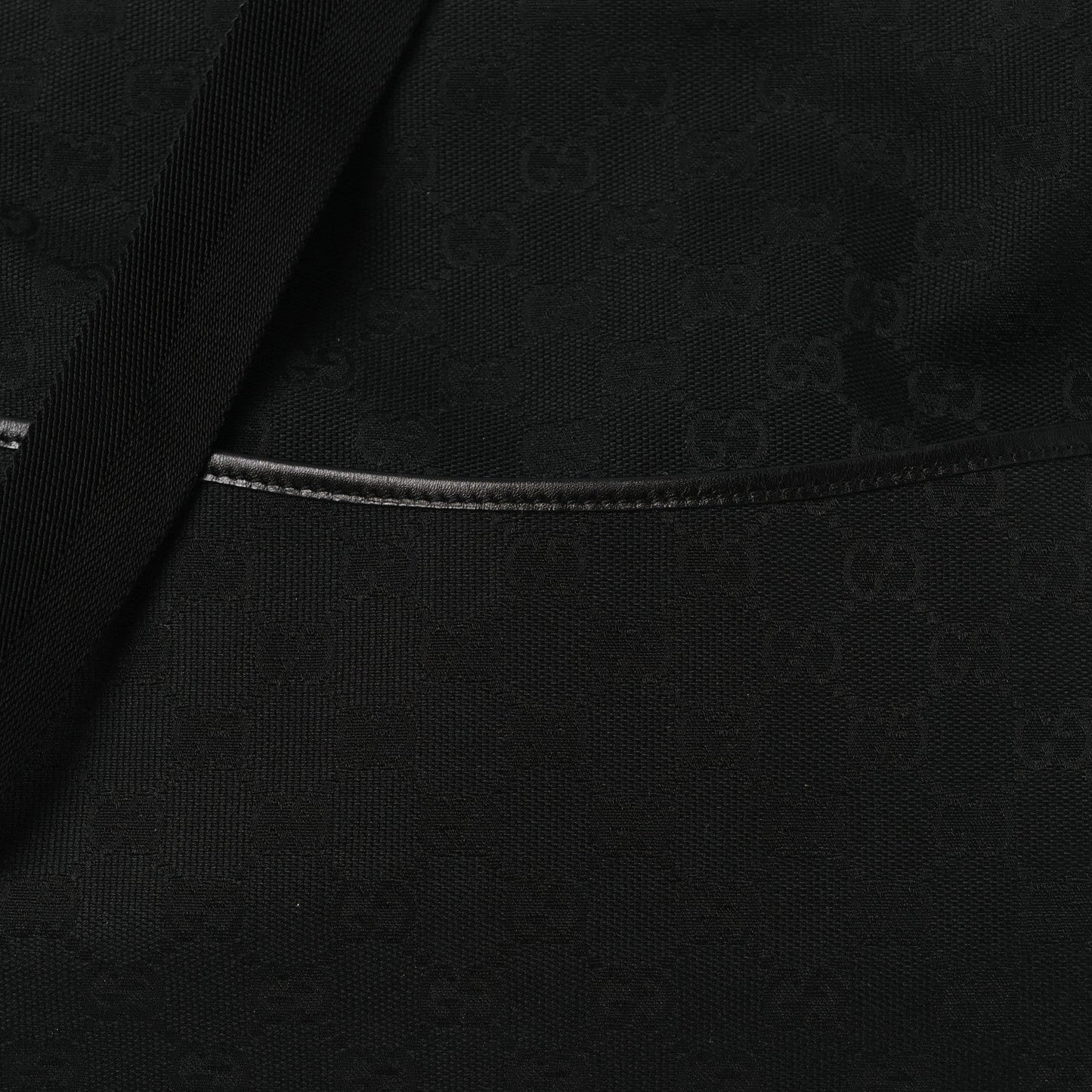 Monogram Calfskin Perforated Medium Flat Messenger Bag Black