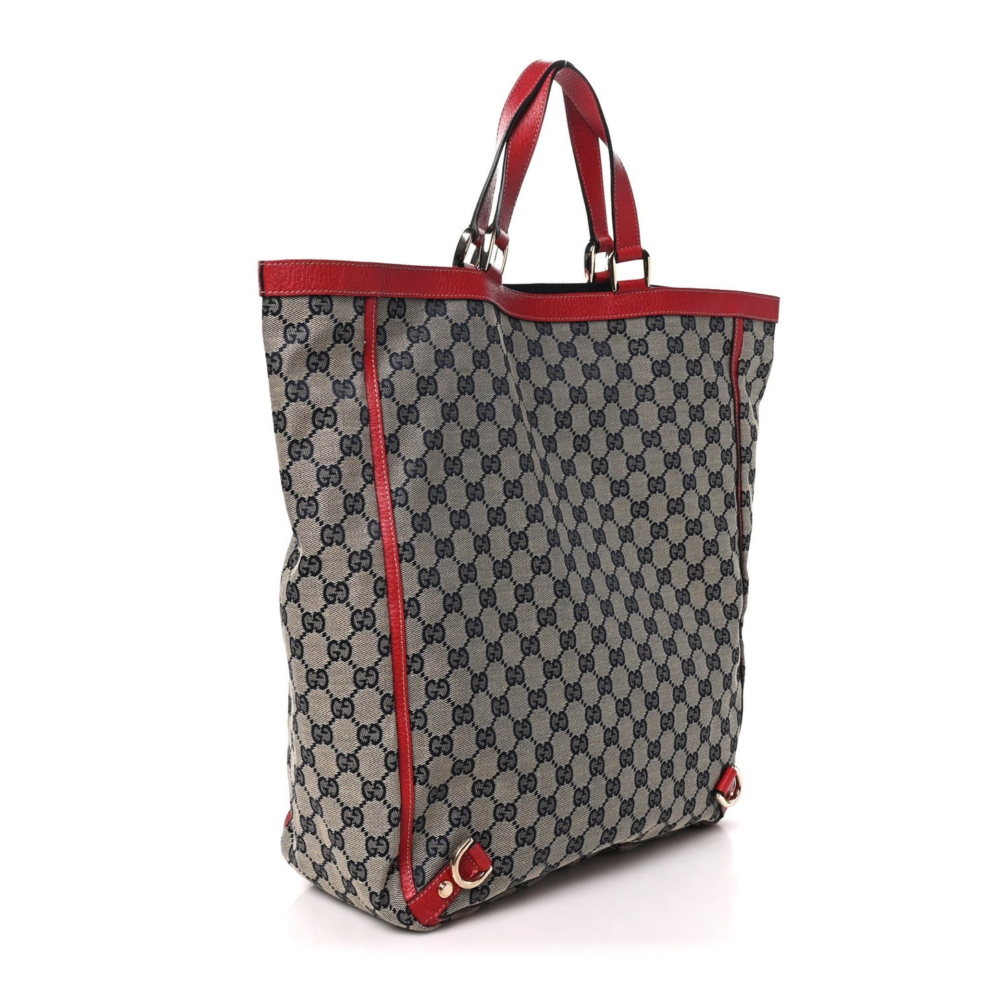 Monogram Abbey Tote Navy Red