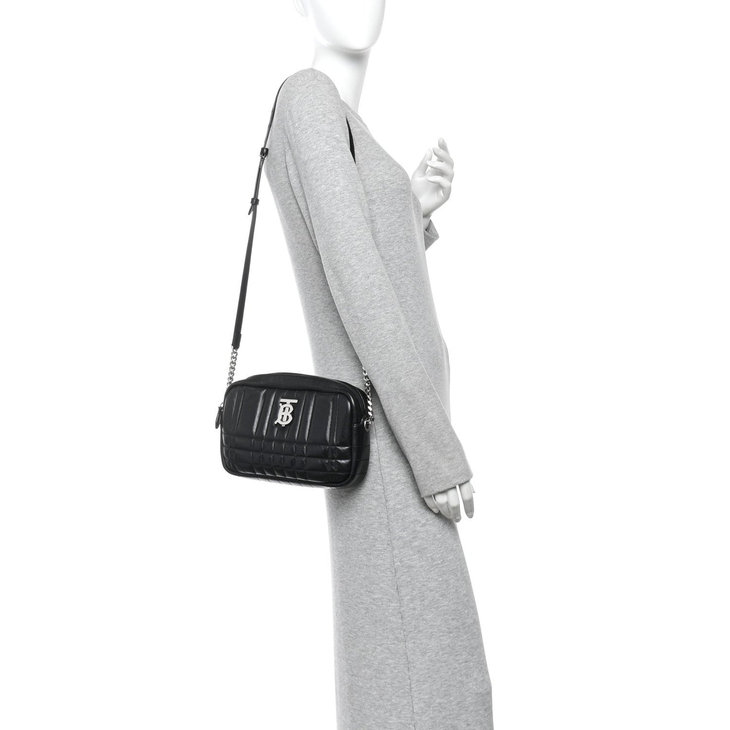Calfskin Quilted Small Lola Camera Bag Black