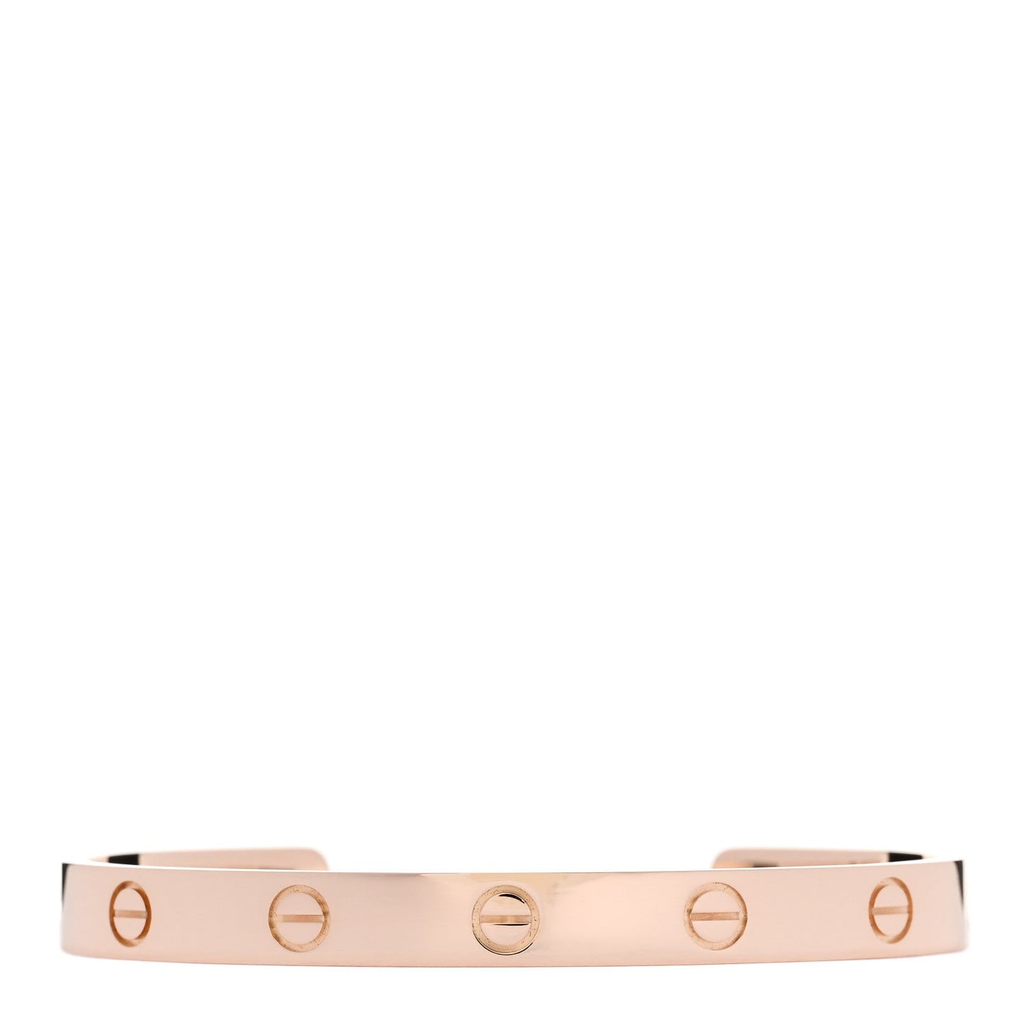 18K Pink Gold LOVE Cuff Bracelet 17