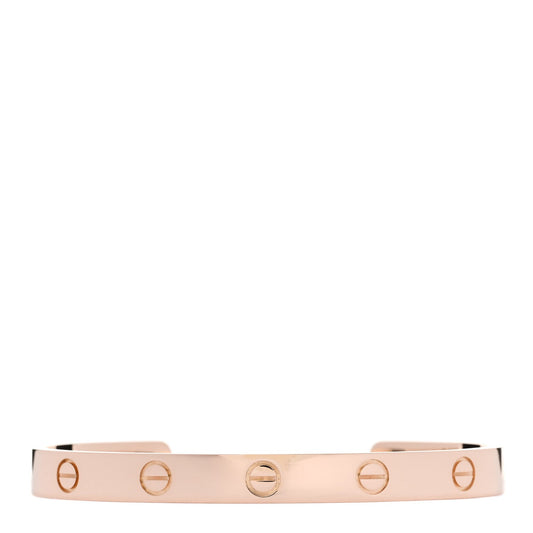 18K Pink Gold LOVE Cuff Bracelet 17