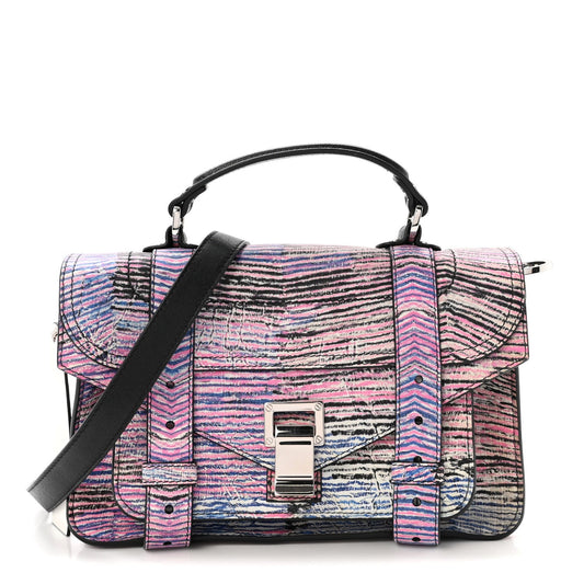 X HARMONY KORINE Calfskin Tiny PS1 Satchel Multicolor