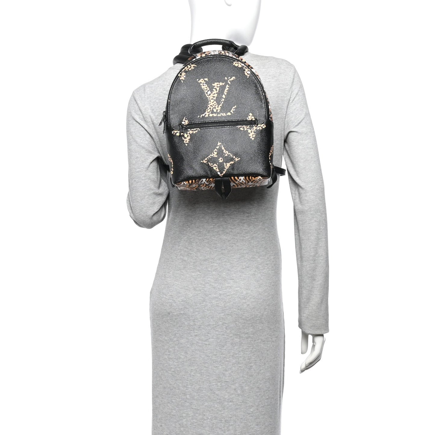 Monogram Giant Jungle Palm Springs Backpack PM Black