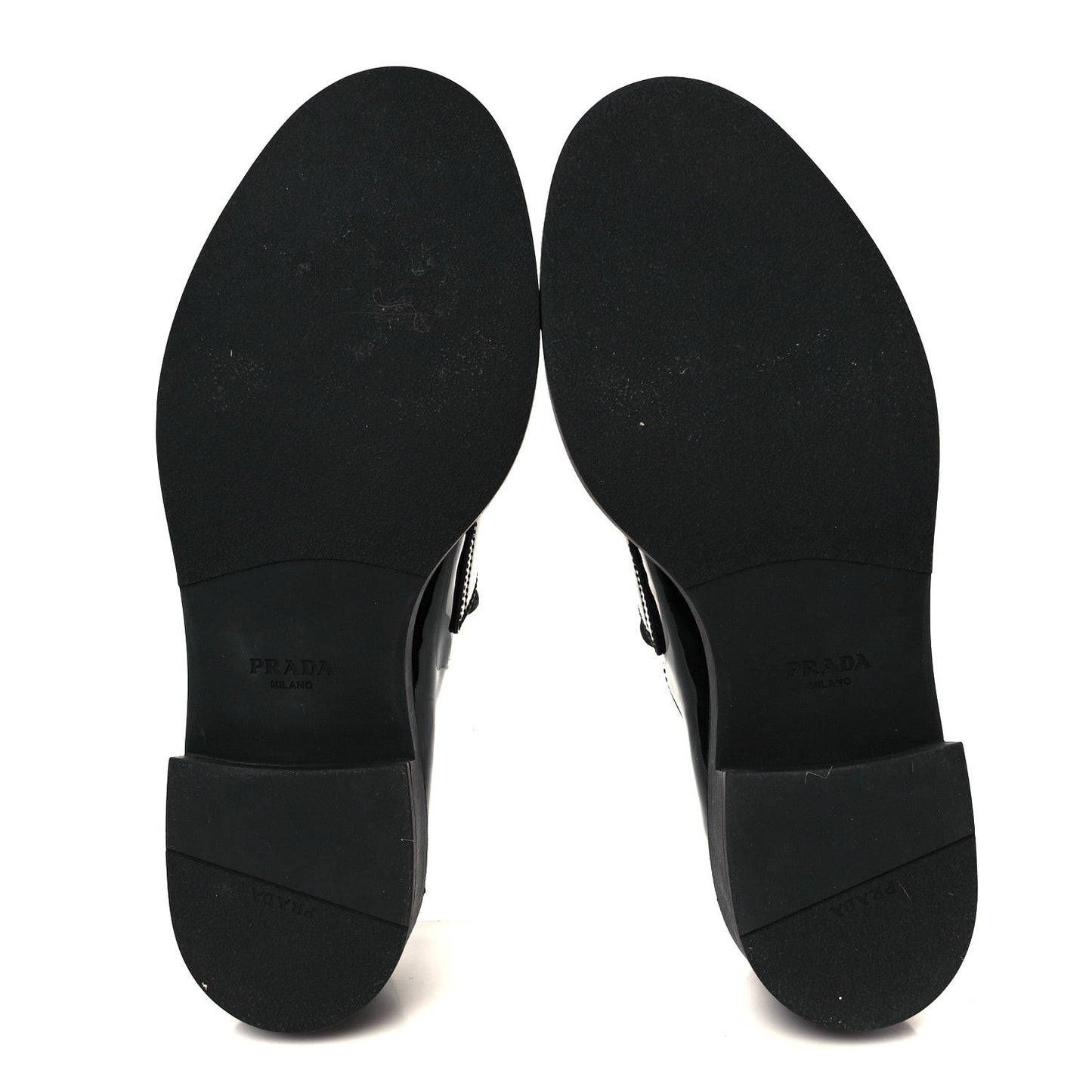Vernice Metal Triangle Logo 50mm Loafers 39.5 Black