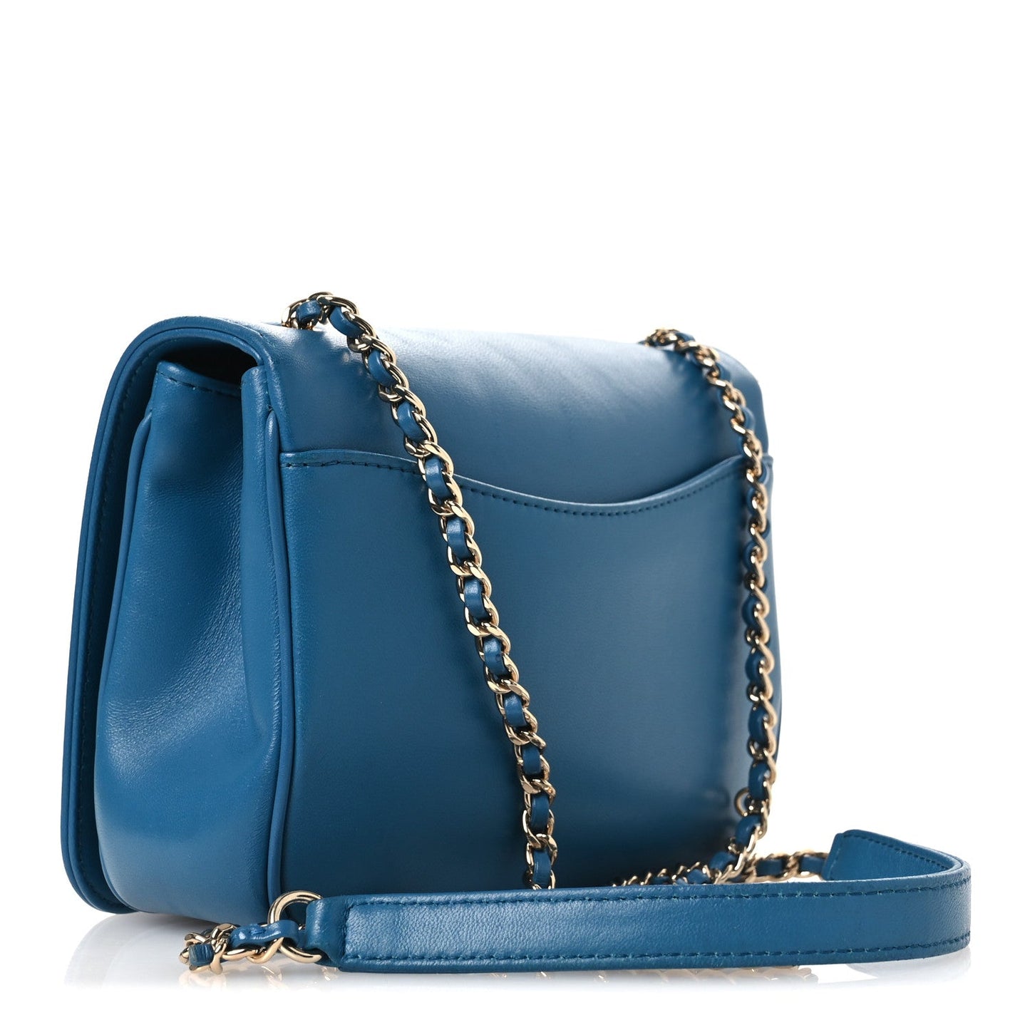 Lambskin CC Mania Flap Bag Turquoise