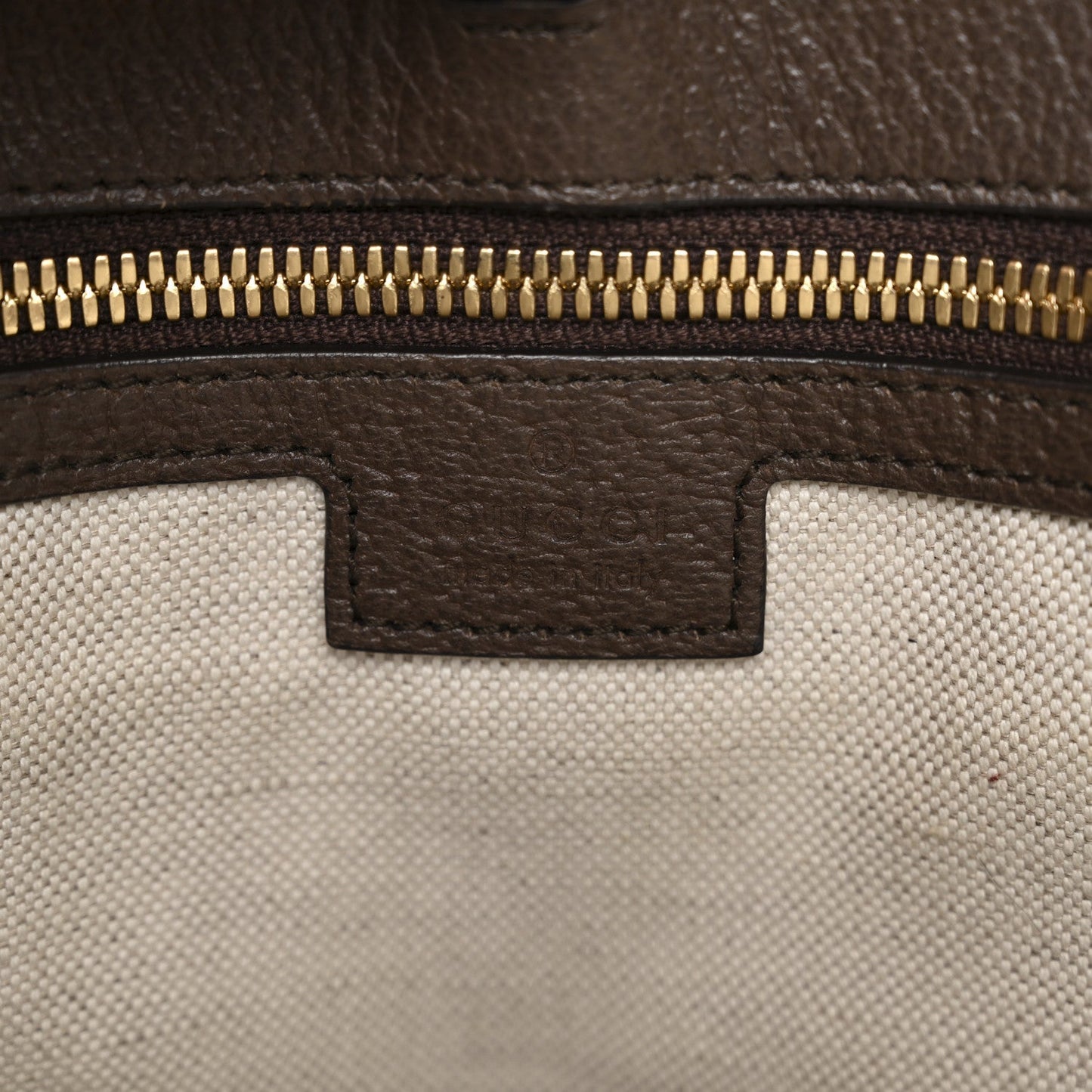 Monogram Jumbo GG Textured Dollar Calfskin Web Small Tote Bag Camel Ebony New Acero