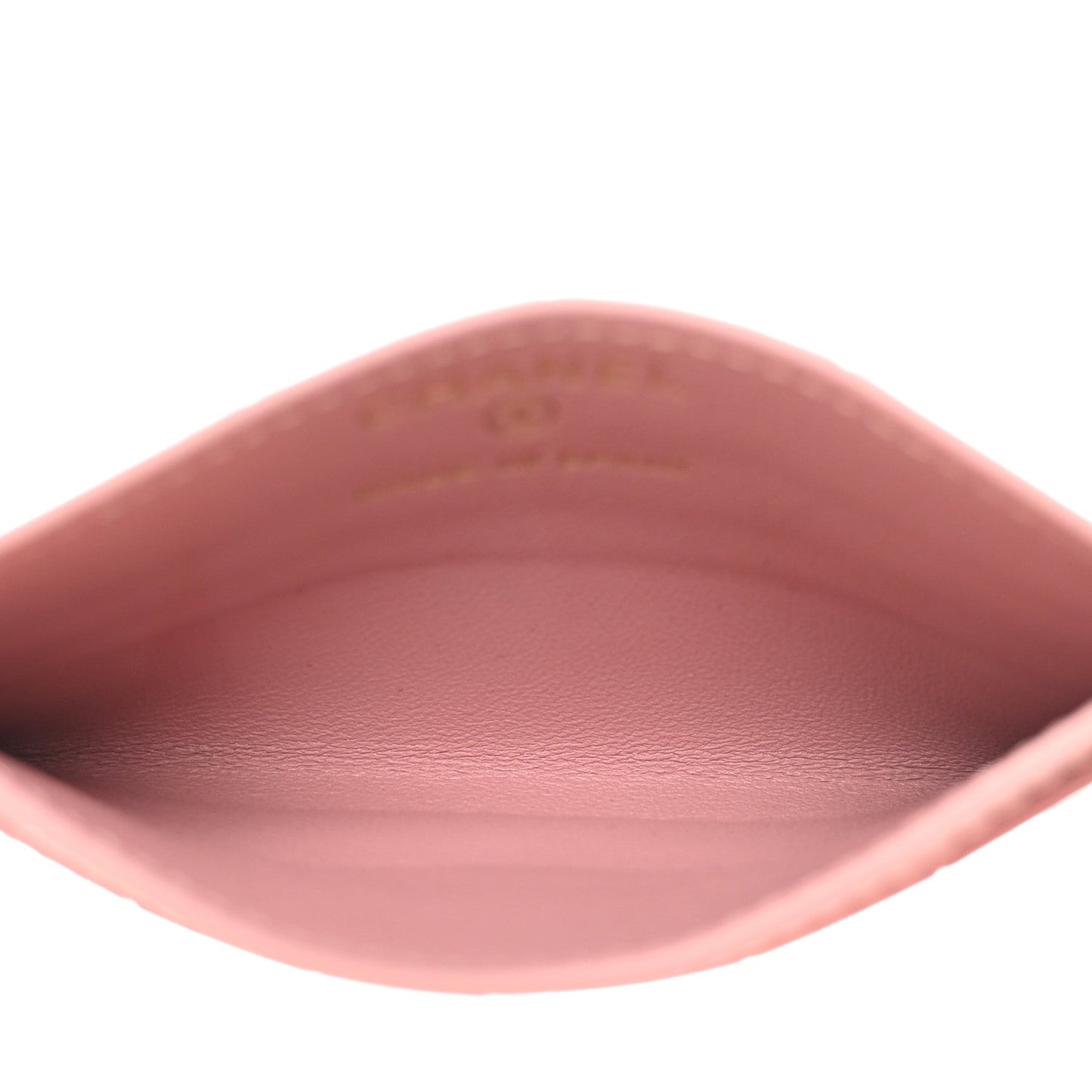 Calfskin Crocodile Embossed Crococo Card Holder Light Pink