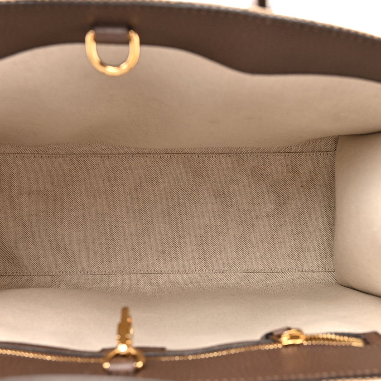 Monogram Jumbo GG Textured Dollar Calfskin Web Tote Bag Camel Ebony New Acero