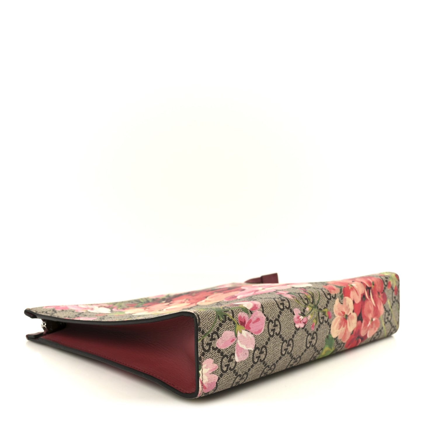 GG Supreme Monogram Blooms Large Cosmetic Case Beige Multicolor Dry Rose