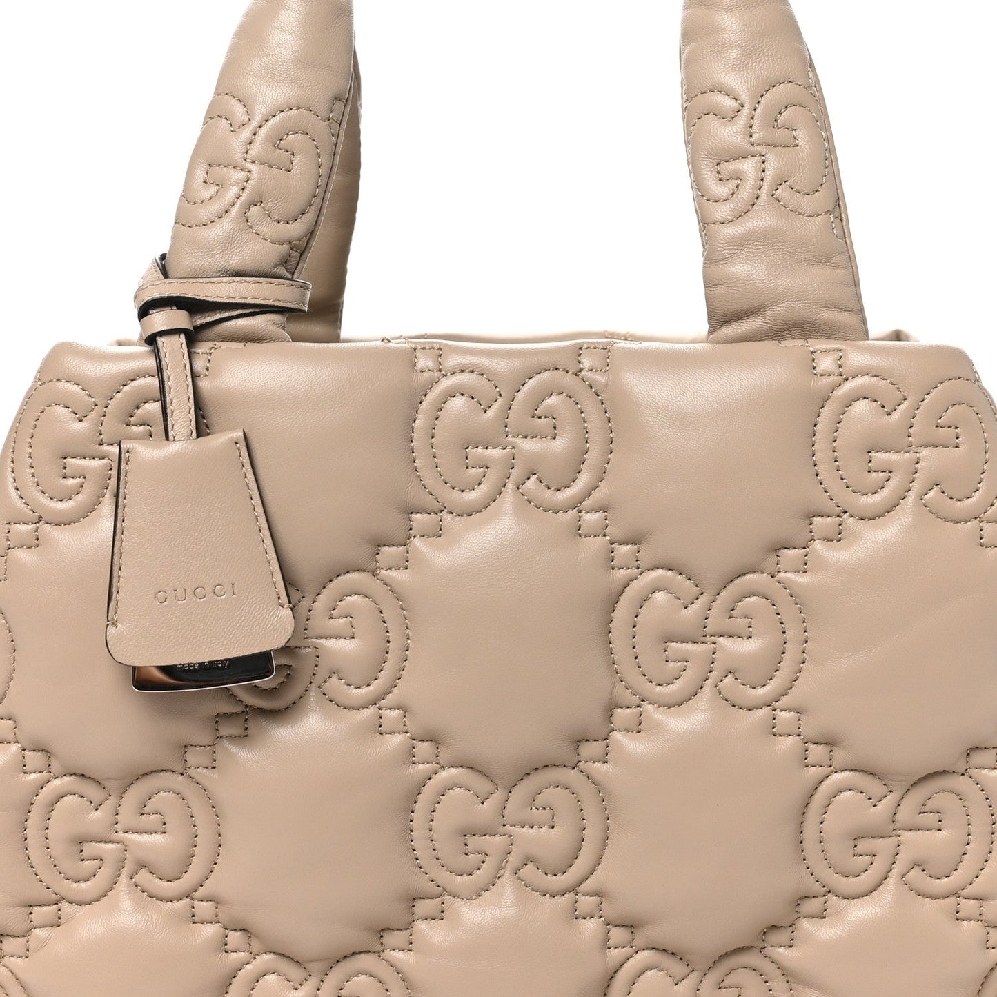 Calfskin GG Matelasse Large Tote Beige