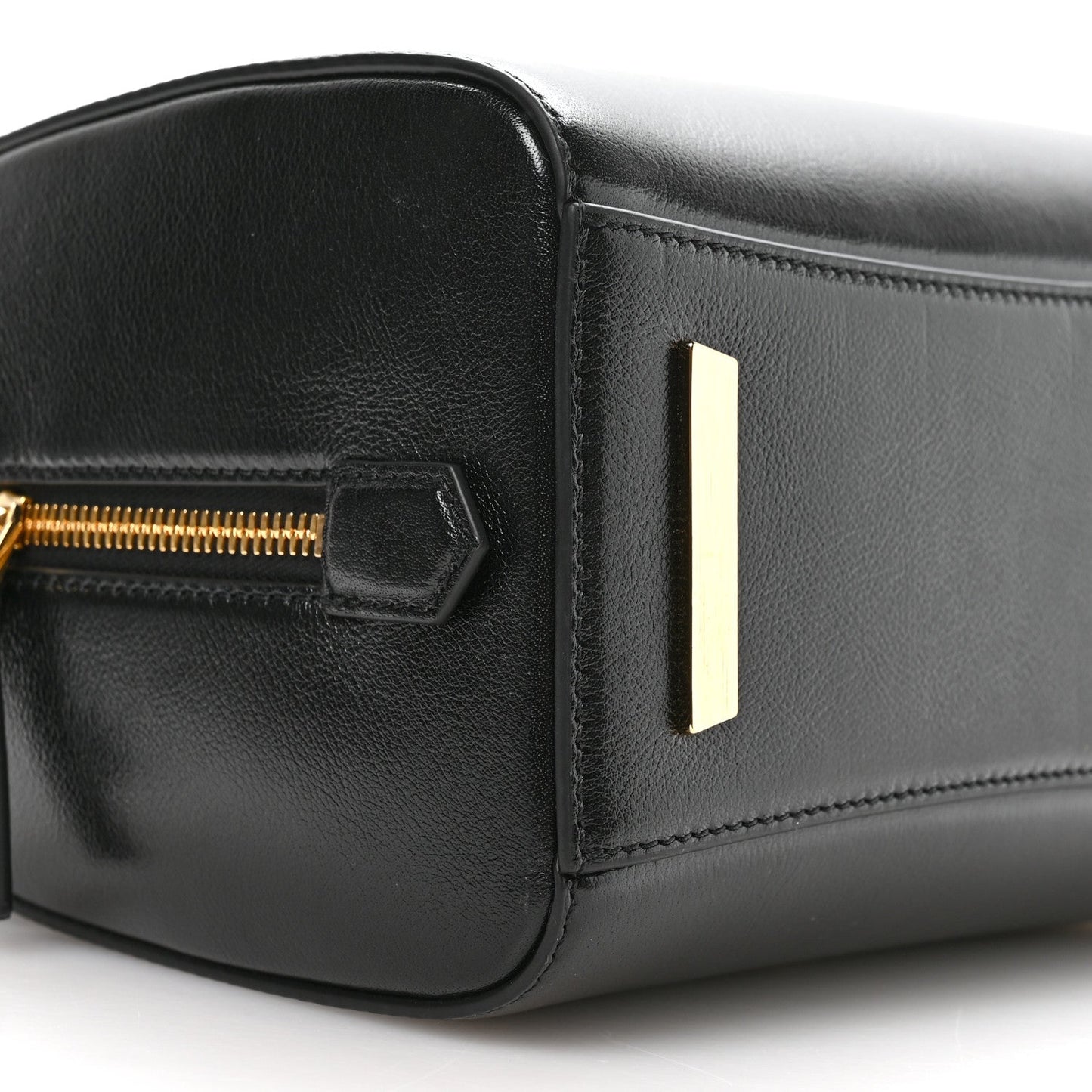 Tumbled Buffalo Mini Antigona Cube Bag Black